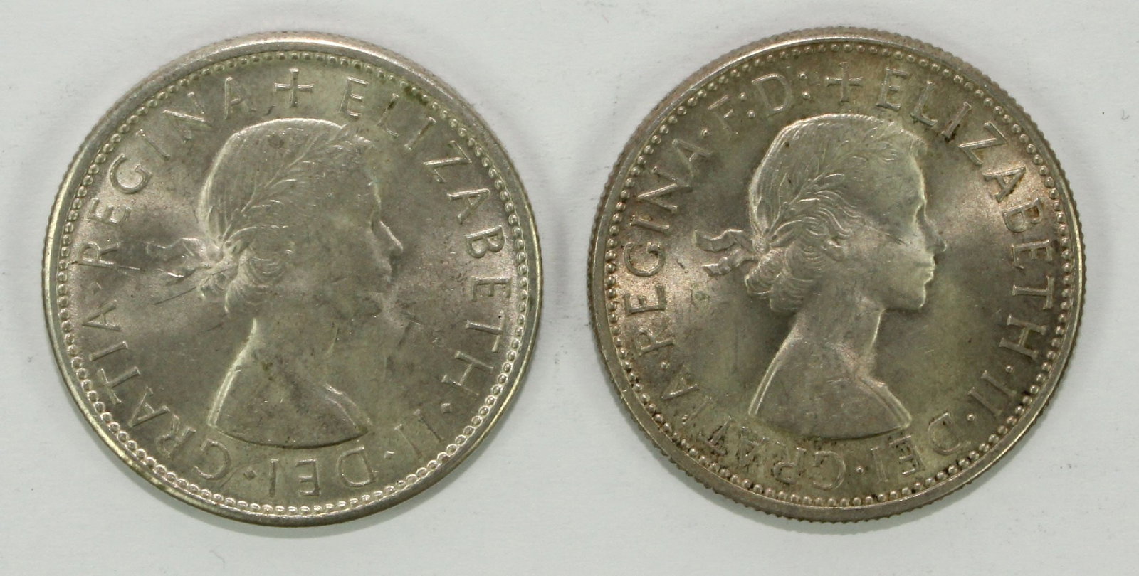 Australia 1953 and 1954 'Royal Visit of QEII' Silver Florins (2 coins) - 2