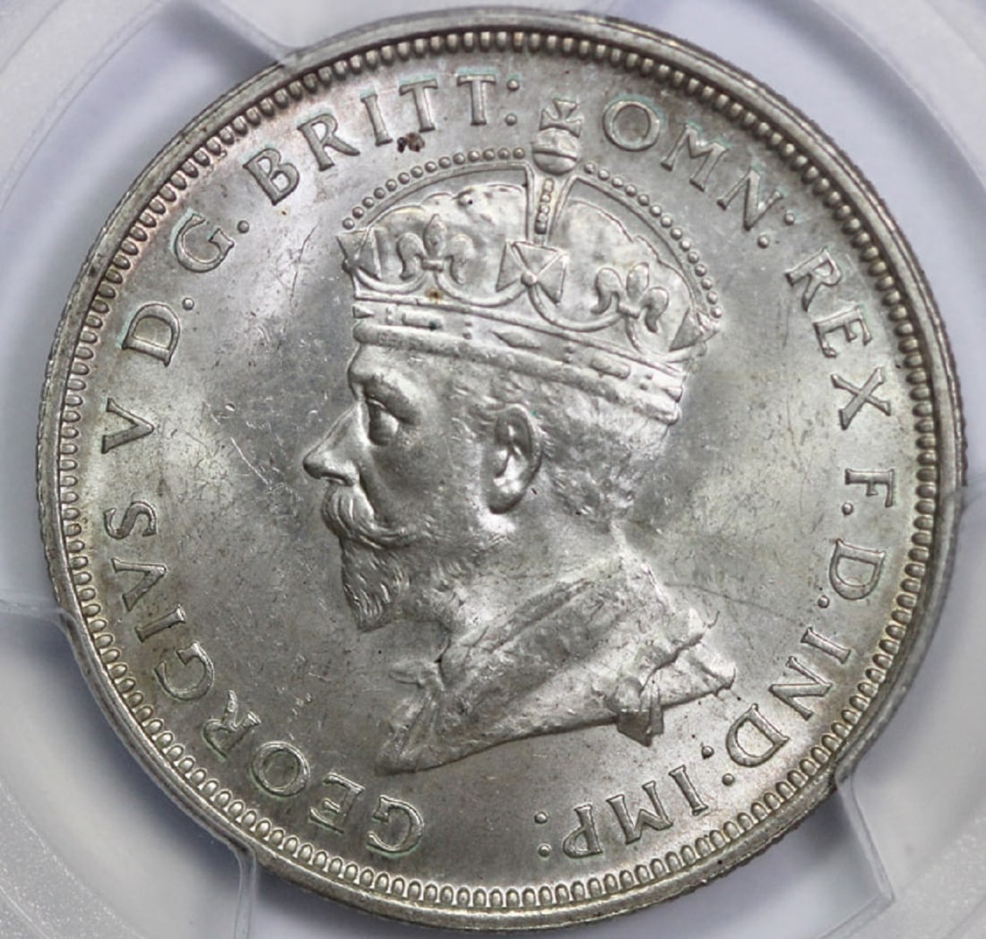 Australia 1927 'Canberra' Florin PCGS MS64 - 2