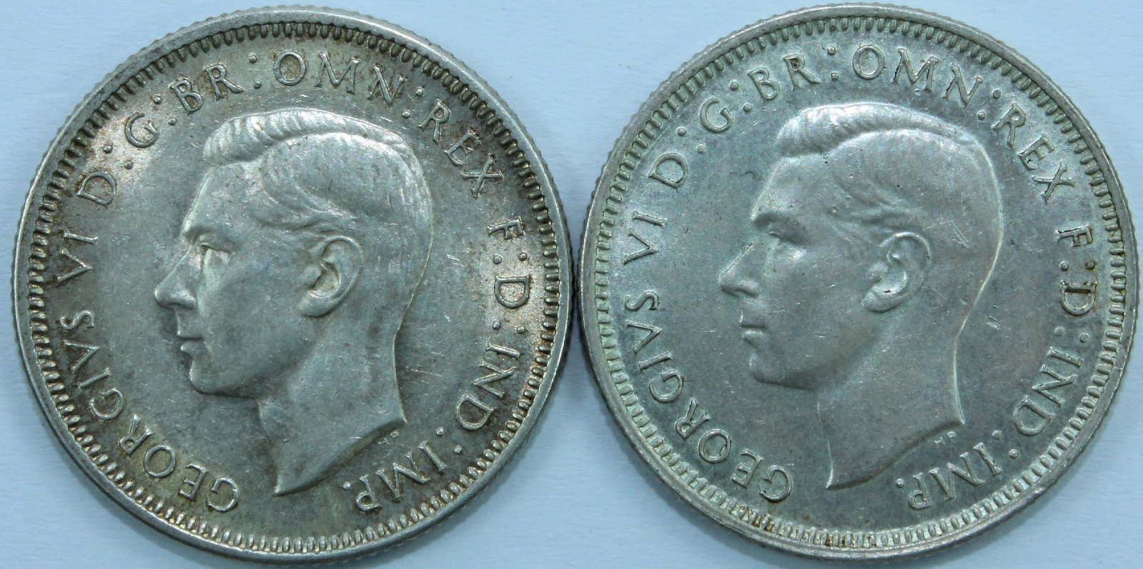 Australia 1938 & 1948 Shillings, Uncirculated - 2