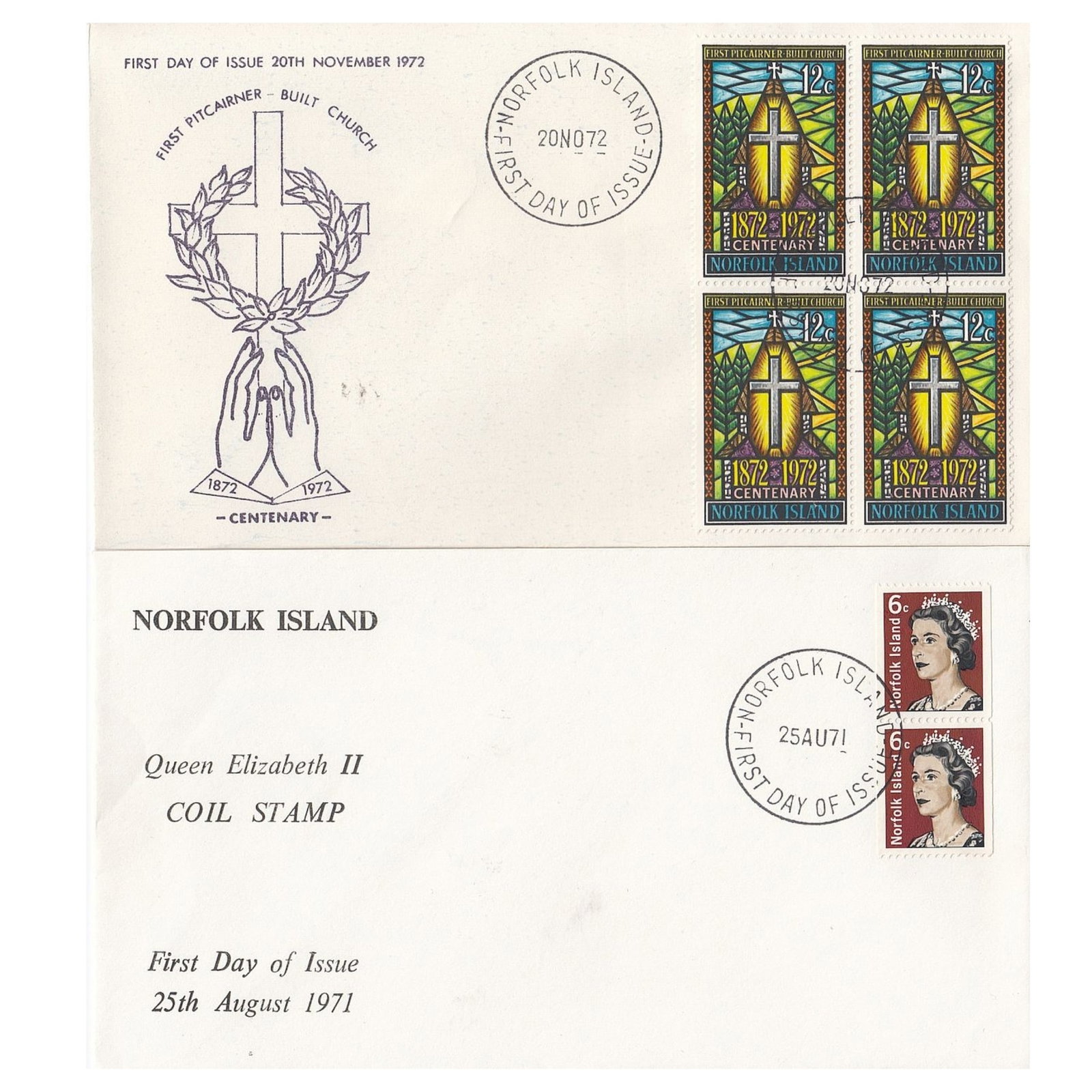 Norfolk Island (Australia) 1970 -1974 First Day Covers, Mint & Addressed to Collector (14 different): No Duplication Medium Coins, Monies & Stamps