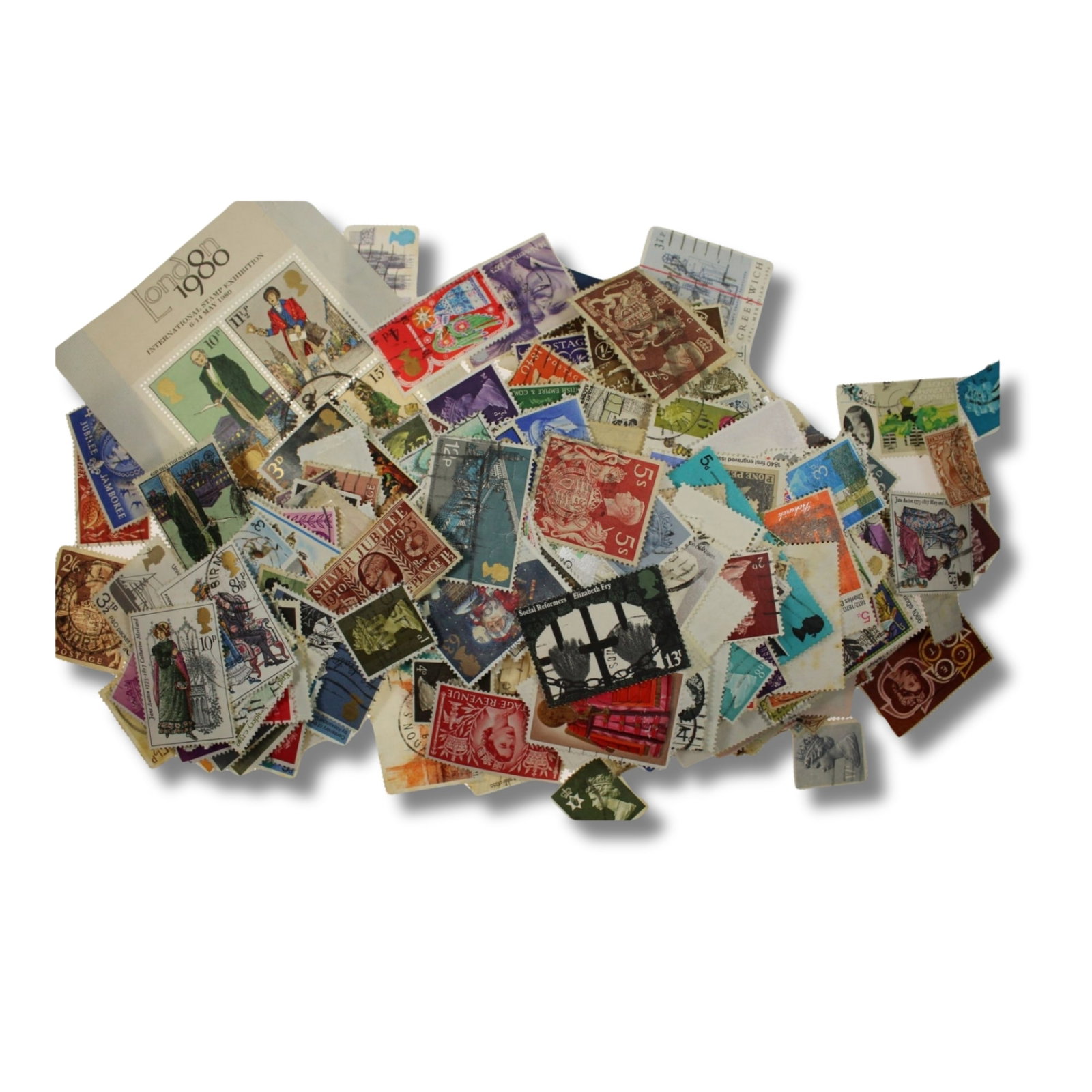 Great Britain Collection (Victoria - Elizabeth 11) Stamps in Used Condition (200+): . Condition Some with hinge evident Medium Coins, Monies & Stamps