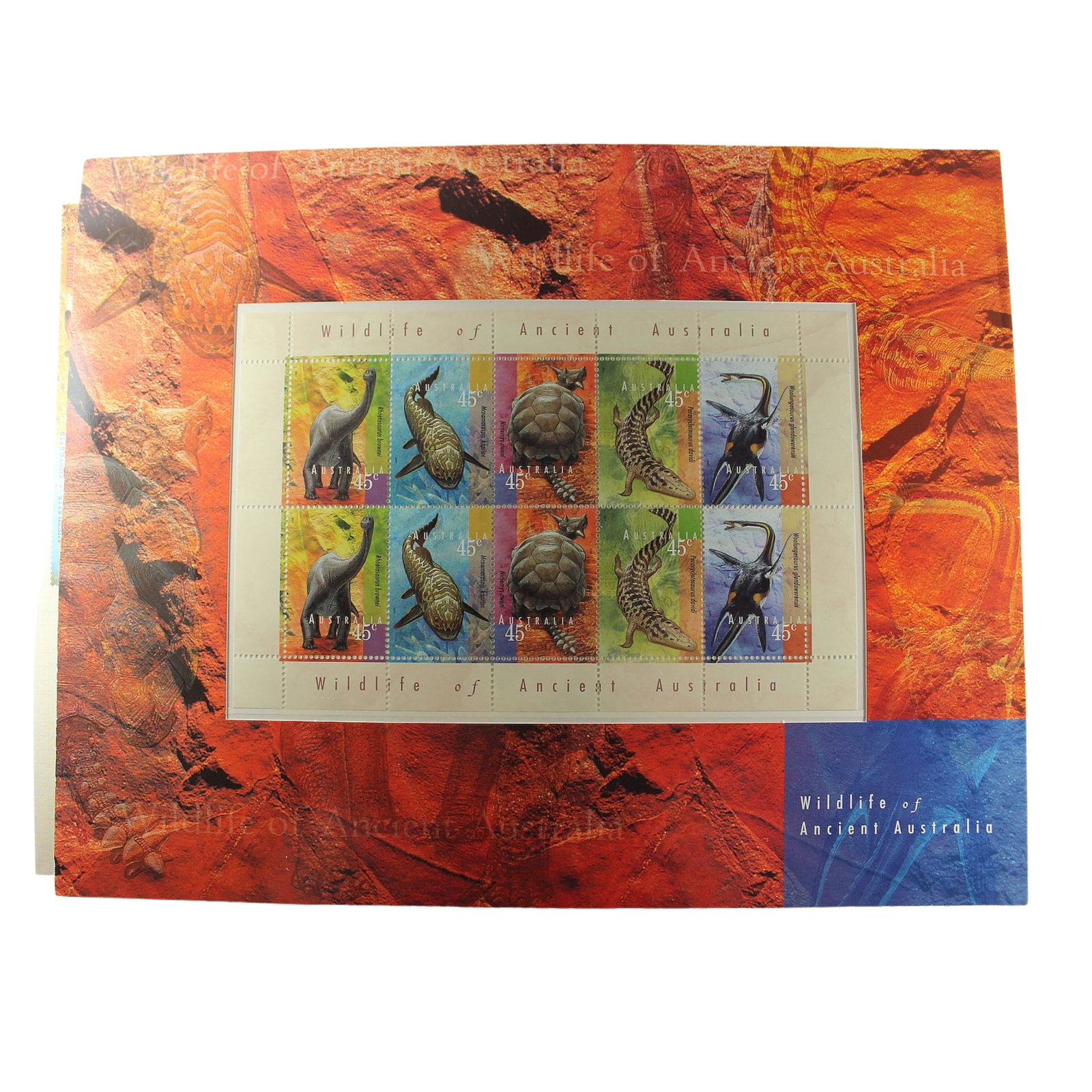 Australia 1993, 1997 & 2008 'Dinosaur' Stamp issues (7 ): . Medium Coins, Monies & Stamps