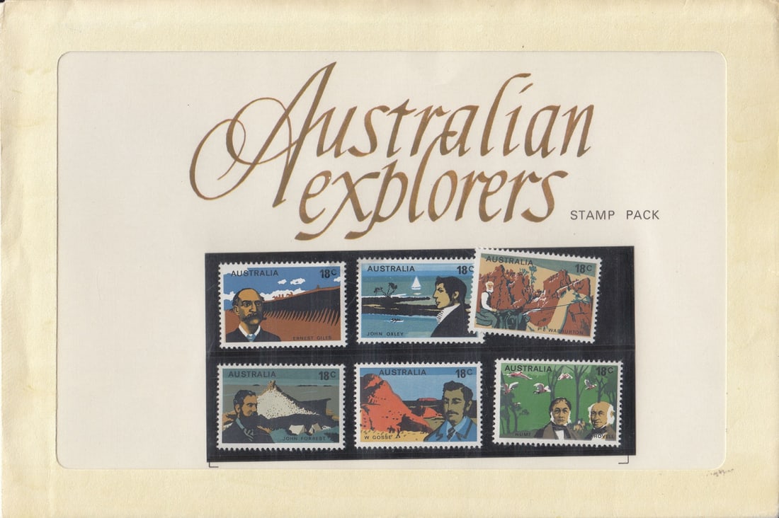 Australia 'Explorers' First day Covers 1983 (9) & Stamp Packs 1976 & 1983 (2), As issued (11 items) - 2