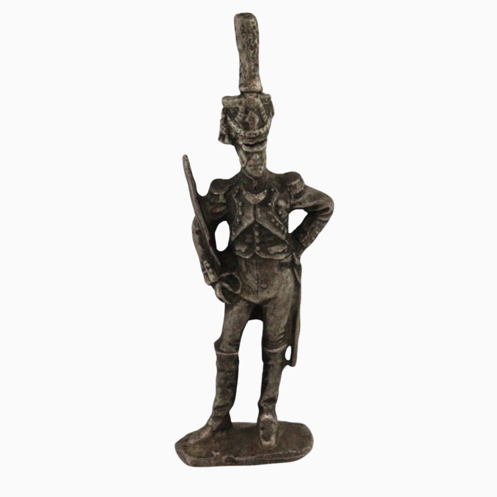 Antique Napoleonic Wars - inspired Toy Soldier in Russian Silver, made circa 1900: (84 Zolotnik - 87.5% Silver) Medium Silver & Vertu Exhibited Silver, Russian