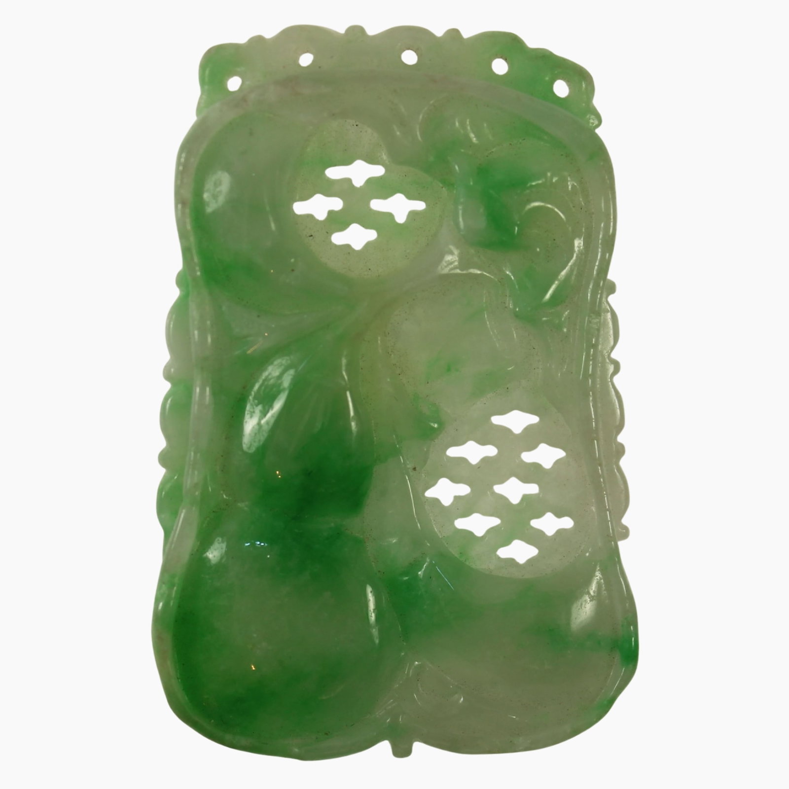 Carved Jade Panel: Suitable for use as a Pendant Size 6x4cms Medium Jewelry