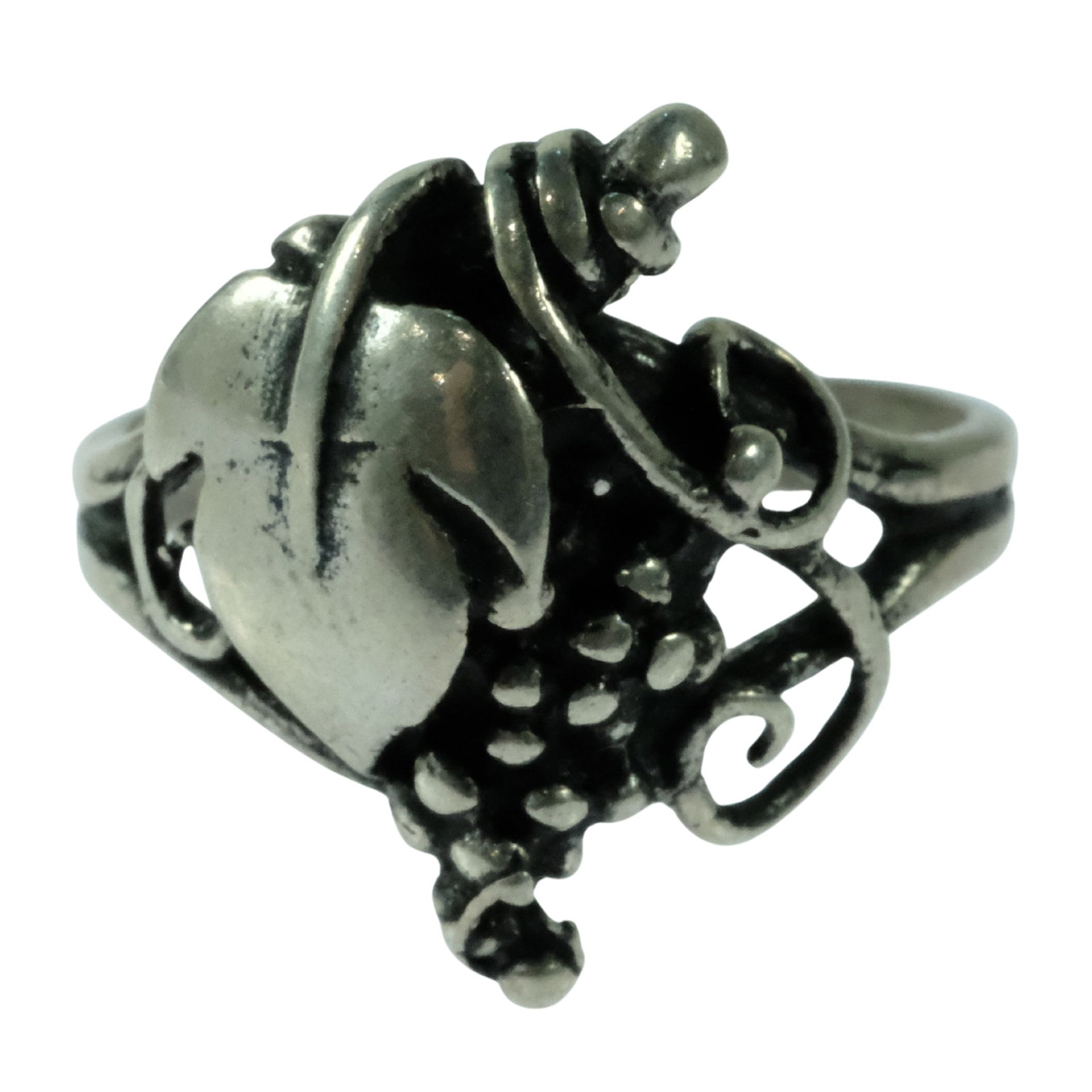 Grapes Ring in Sterling (925) Silver: . Size Size N Medium Jewelry Exhibited Gemstone, Ruby