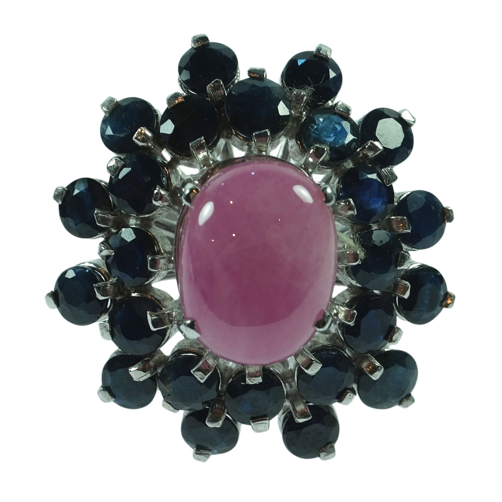 Ruby & Sapphire Ring in Sterling (925) Silver (1 of 4)