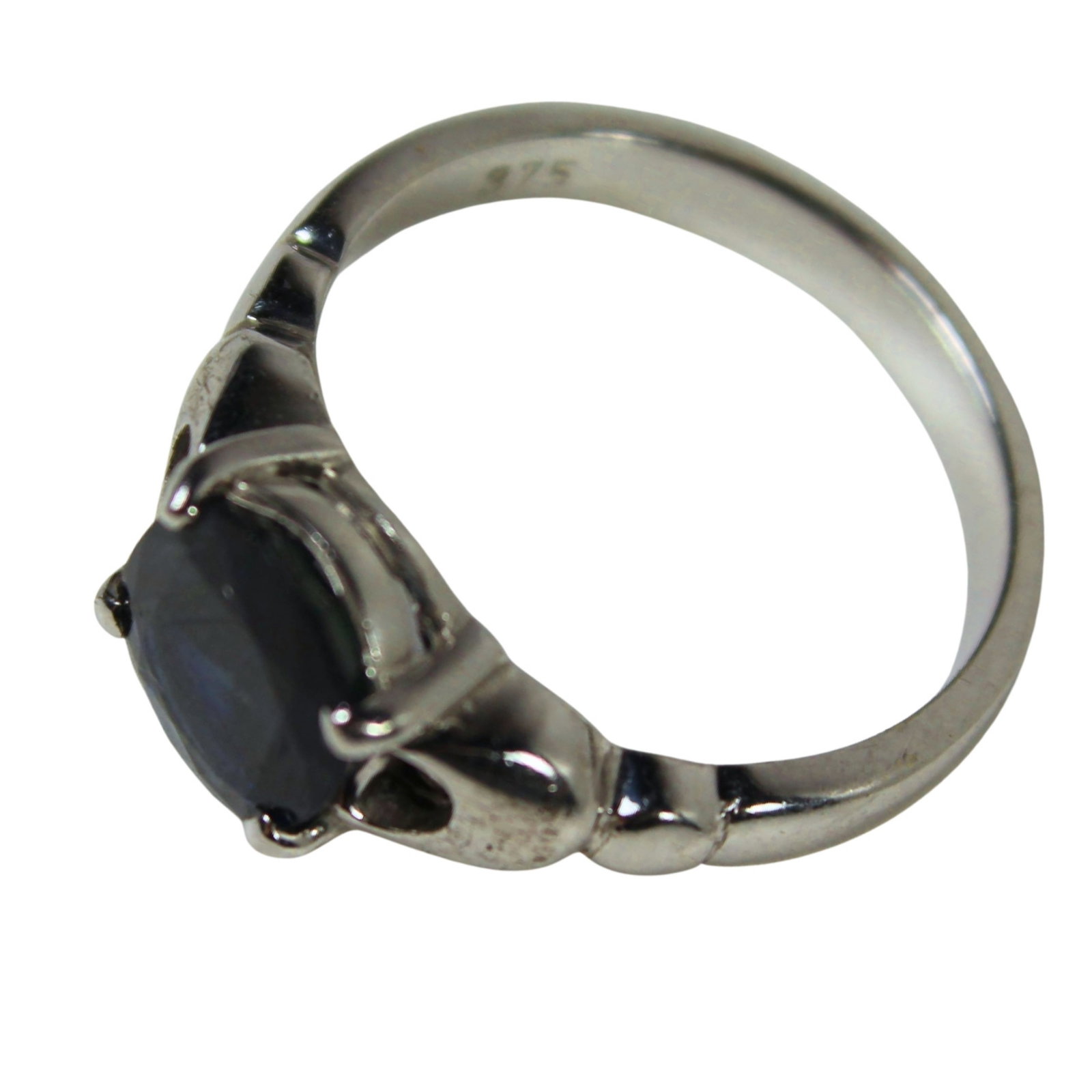 Australian Blue Sapphire in 9ct White Gold: . Size Size L : Total weight 3.58gms Medium Jewelry