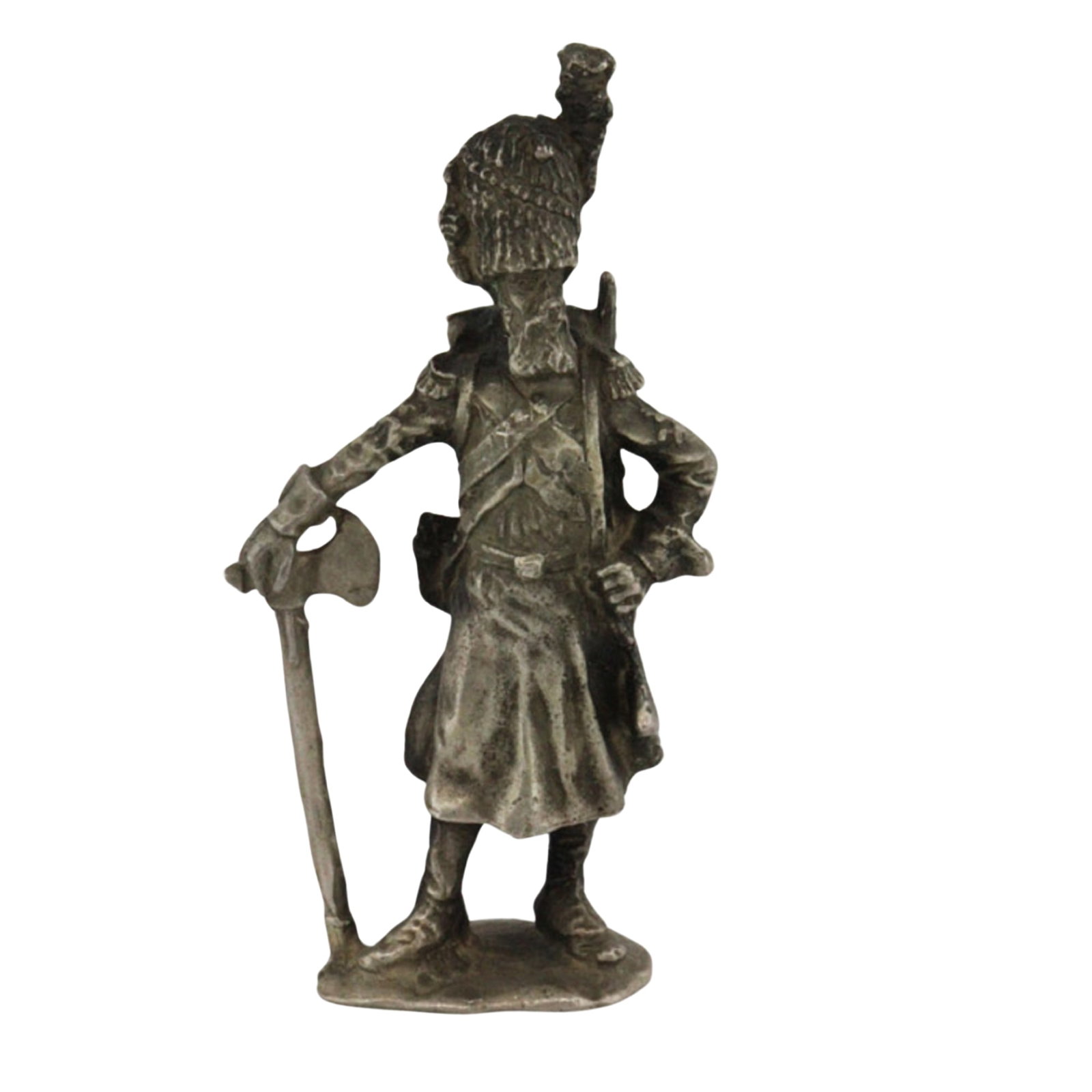 Antique Napoleonic Wars - inspired Toy Soldier in Russian Silver, made circa 1900: (84 Zolotnik - 87.5% Silver) Medium Silver & Vertu Exhibited Silver, Russian