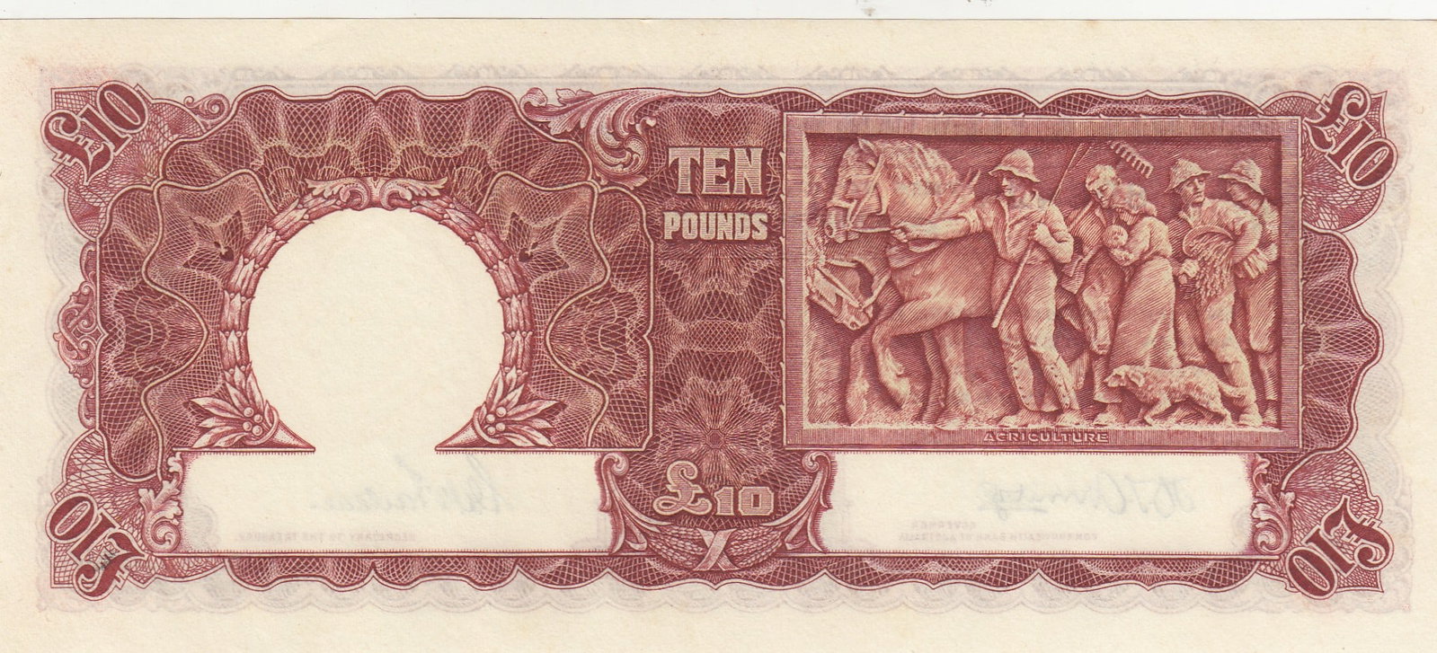 Australia 'Armitage - McFarlane' £10 (1942), Uncirculated OPQ - 2