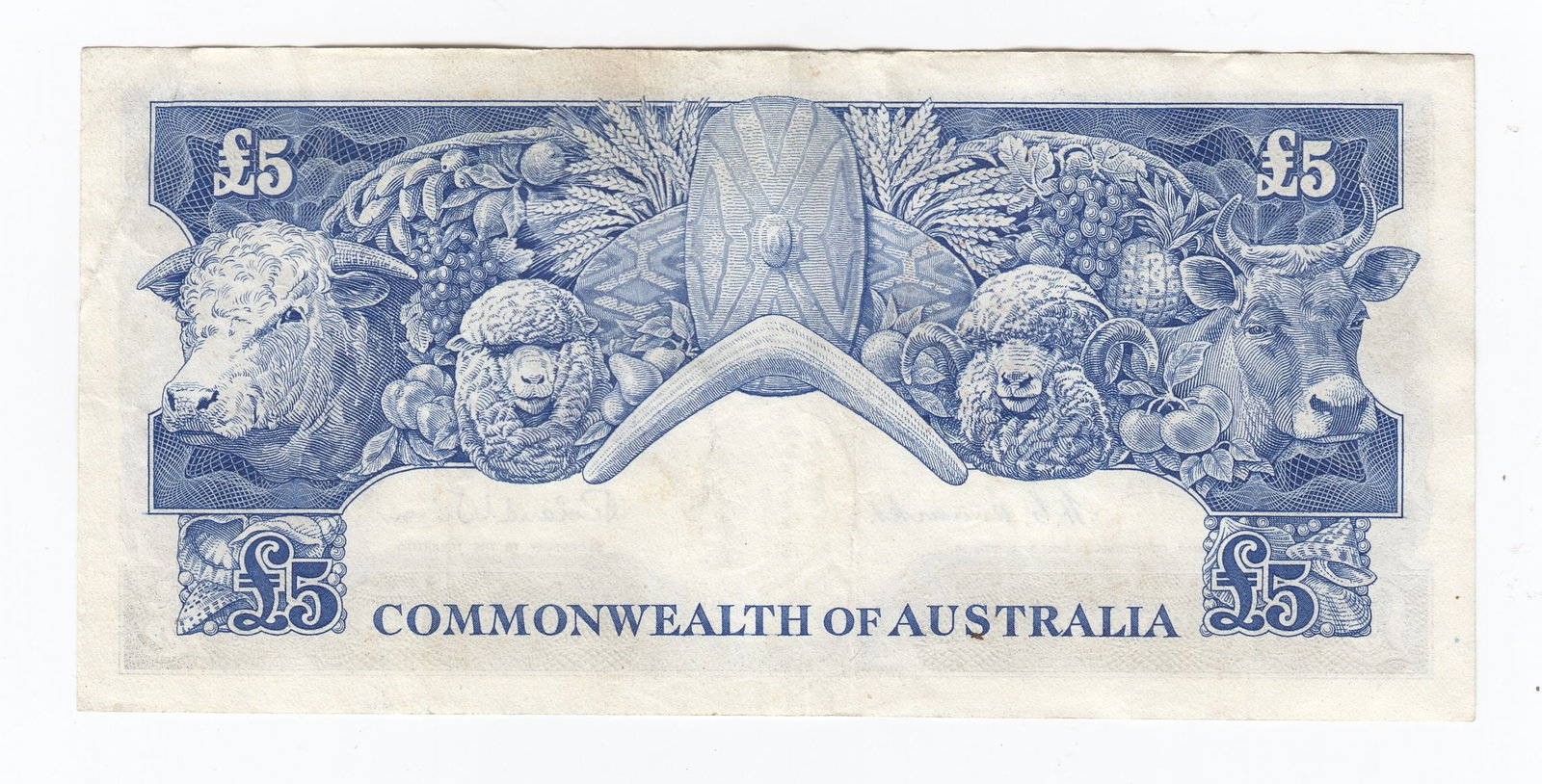 Australia 'Coombs - Wilson' Commonwealth £5 (1954) good Very Fine OPQ - 2