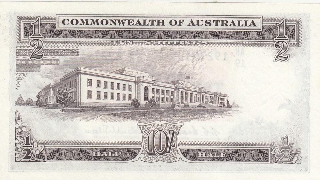 Australia 'Coombs - Wilson' Reserve 10/- (1961), Uncirculated OPQ - 2