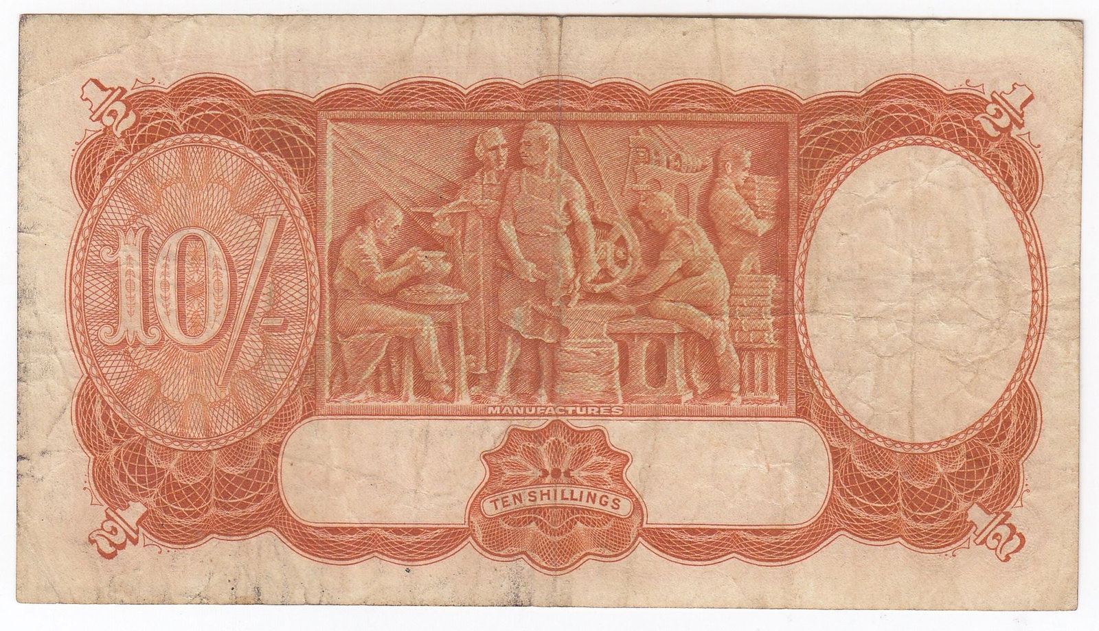 Australia 'Sheehan - McFarlane' 10/- (1939), about Very Fine - 2
