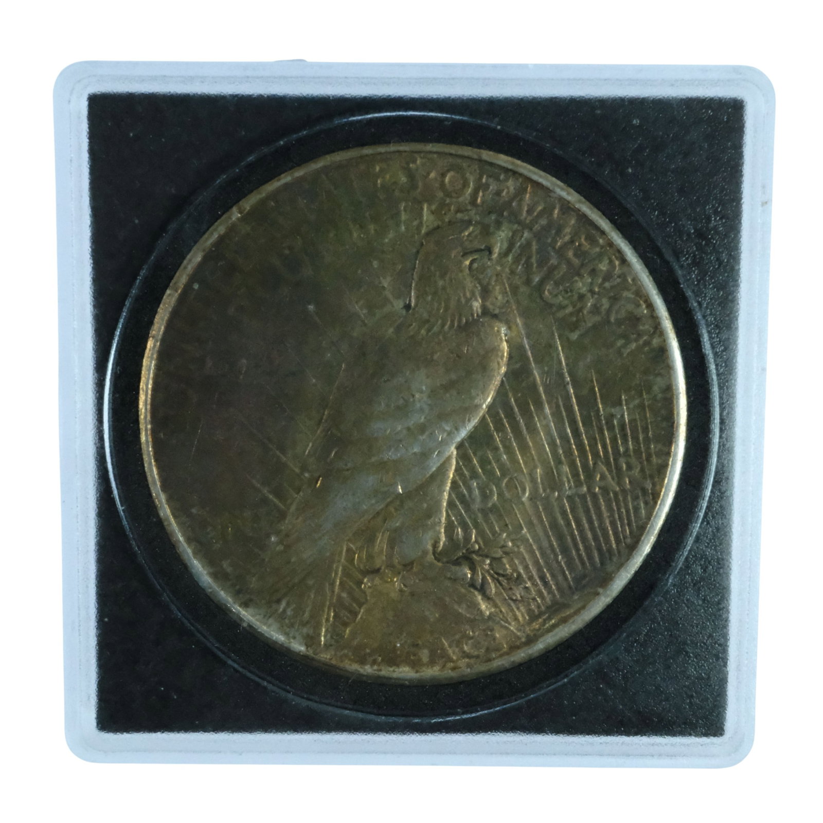 USA 1922 Silver (900) Peace Dollar, Extremely Fine: Golden Tone Size ASW .77 Troy oz Condition Gold Tone Medium Coins, Monies & Stamps
