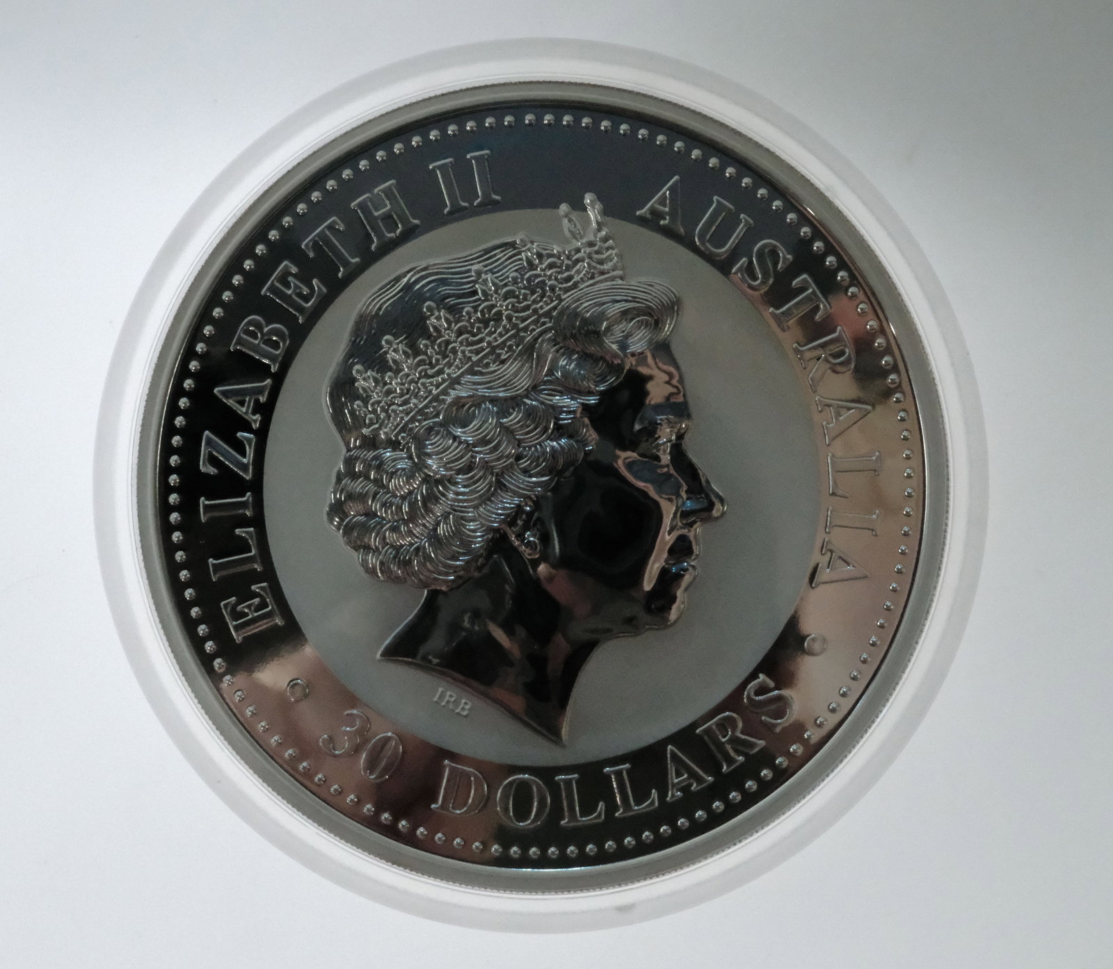 Australia 2001 Silver (999) Kilo 'Kookaburra' with US Quarters 'Gold Honour' Privy Marks, Unc - 4