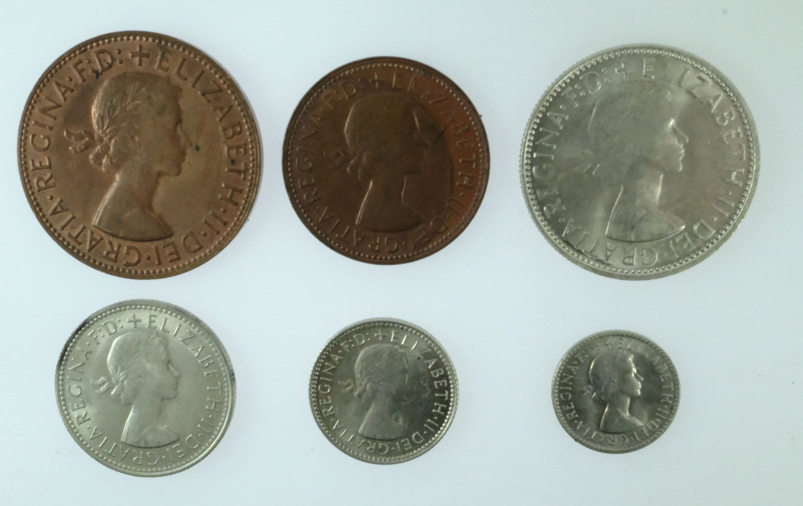 Australia 1963 Copper 1/2d, 1d & Silver (500) 3d, 6d, 1/- & 2/-, Choice Uncirculated (6) - 2
