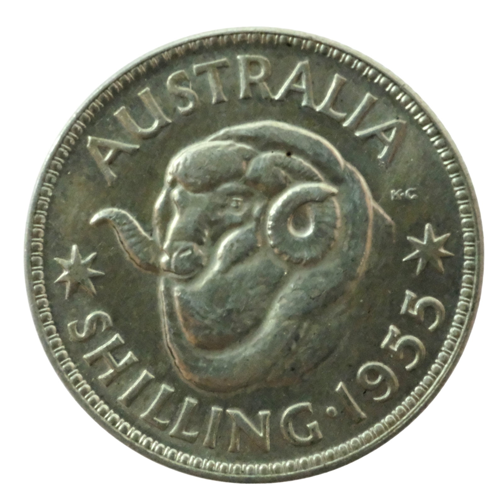 Australia 1955 Silver (500) Shilling, Choice Uncirculated: QEII Size ASW 0.0908 Troy oz Medium Coins, Monies & Stamps Exhibited Coins, Australia & New Zealand