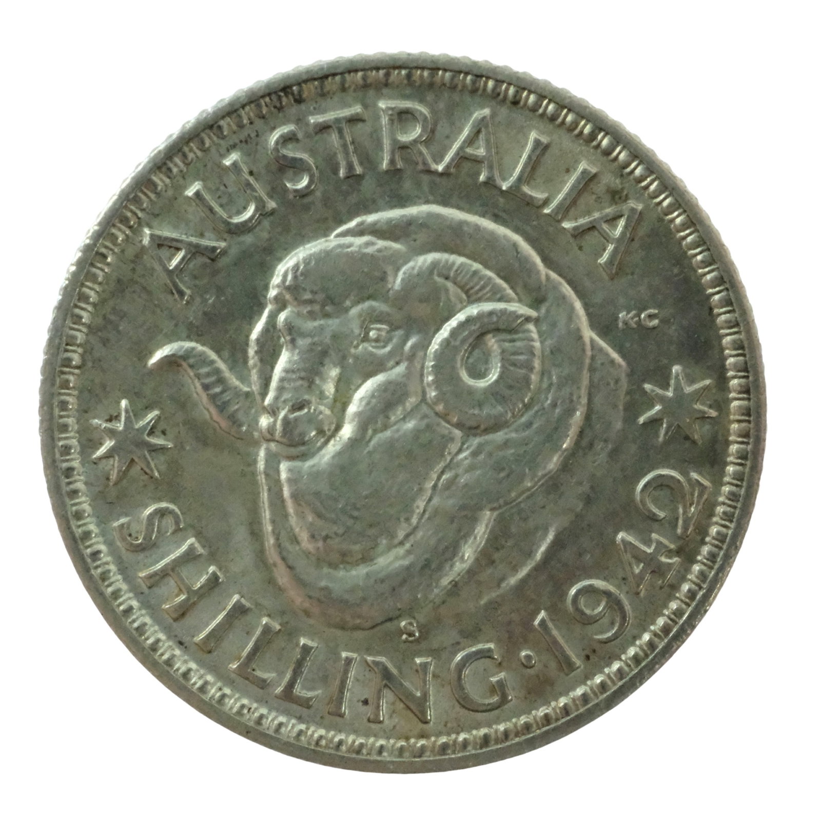 Australia 1942 S Silver (925) Shilling, Choice Uncirculated: San Francisco Mint Size ASW 0.1636 Troy oz Medium Coins, Monies & Stamps Exhibited Coins, Australia & New Zealand