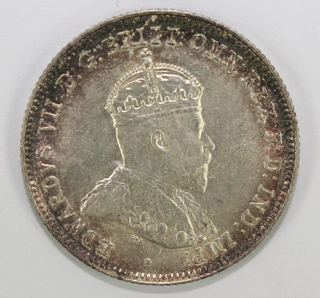 Australia 1910 Silver (925) Shilling, virtually Uncirculated with strong peripheral toning - 2