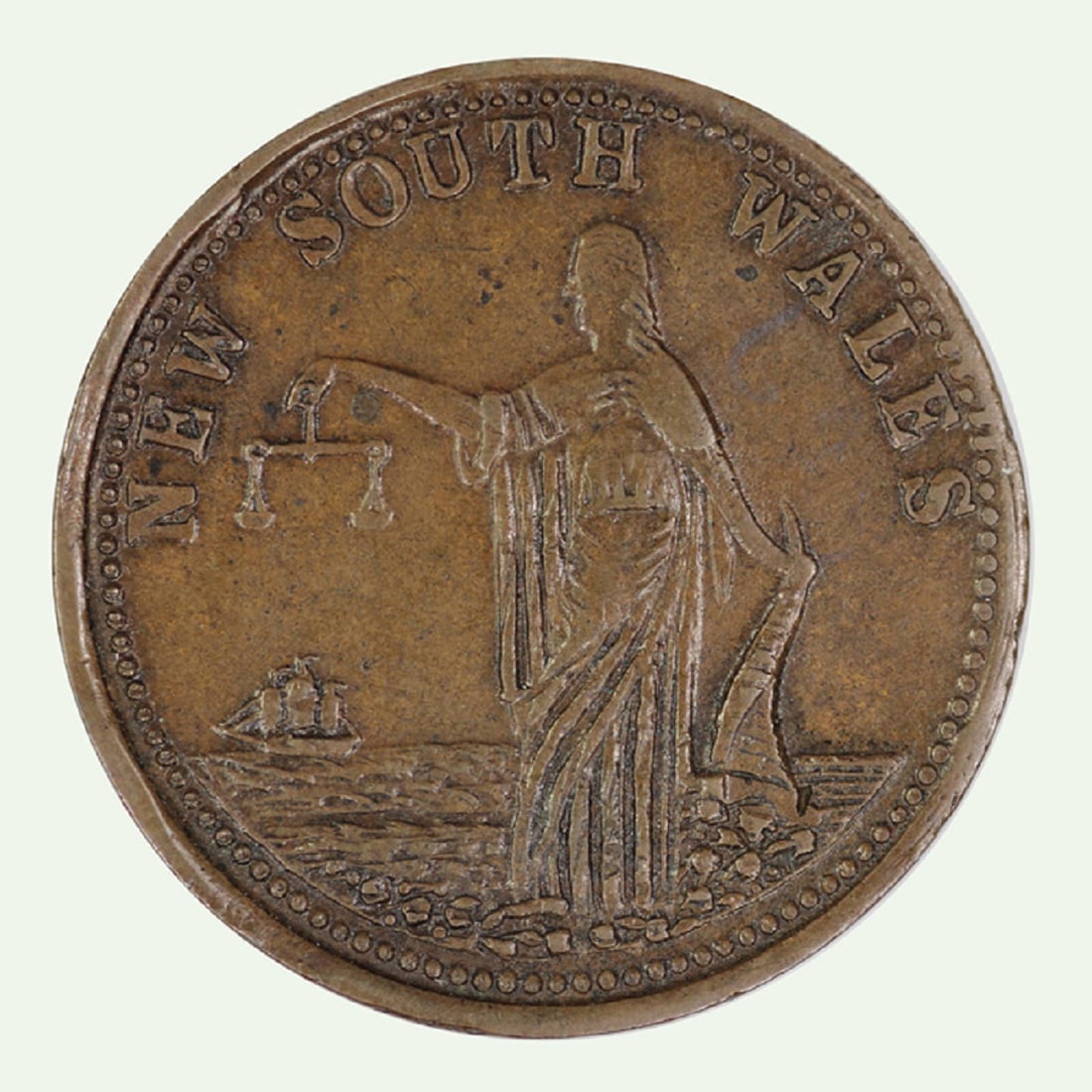 Australia 'Whitty & Brown' Sydney Penny Token (ND c.1860s), Extremely Fine for issue: Renniks# 595. Rarity 5 Size Diameter 33mm Medium Coins, Monies & Stamps Exhibited Coins, Australia & New Zealand