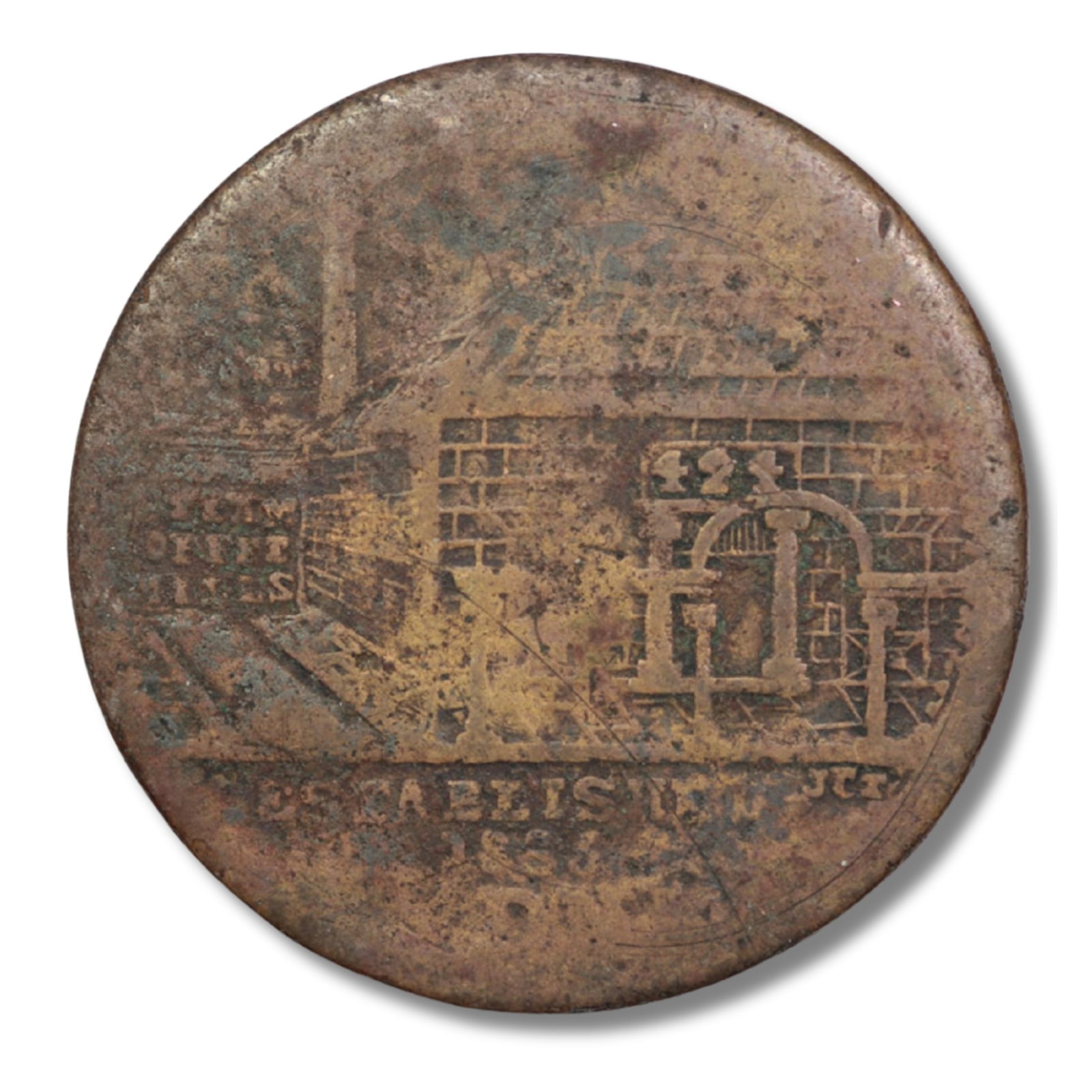 Australia 1852 'Peek & Campbell - Tea Stores' Sydney Penny Token, Fine detail: Renniks# 541. Rarity 8 Size Diameter 34mm Condition Cleaned Medium Coins, Monies & Stamps Exhibited Coins, Australia & New Zealand