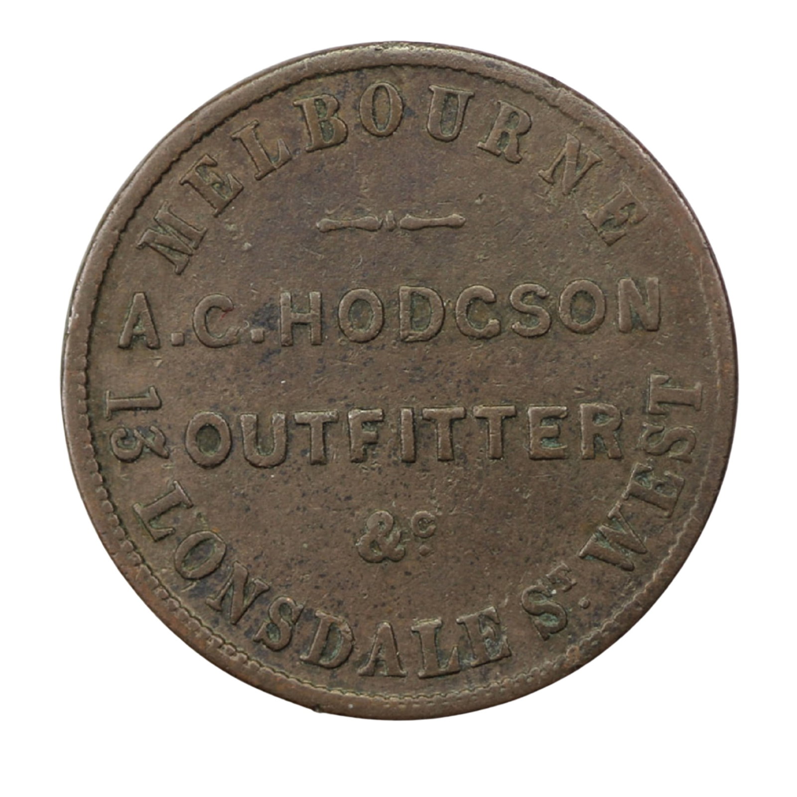 Australia 1862 'A.G. Hodgson' Melbourne Halfpenny Token, good Fine: Renniks# 245. Rarity 4 Size Diameter 28mm Medium Coins, Monies & Stamps Literature The reverse design was originally prepared for the GB 1806 Penny Exhibited Coins, Australia & New Zealand