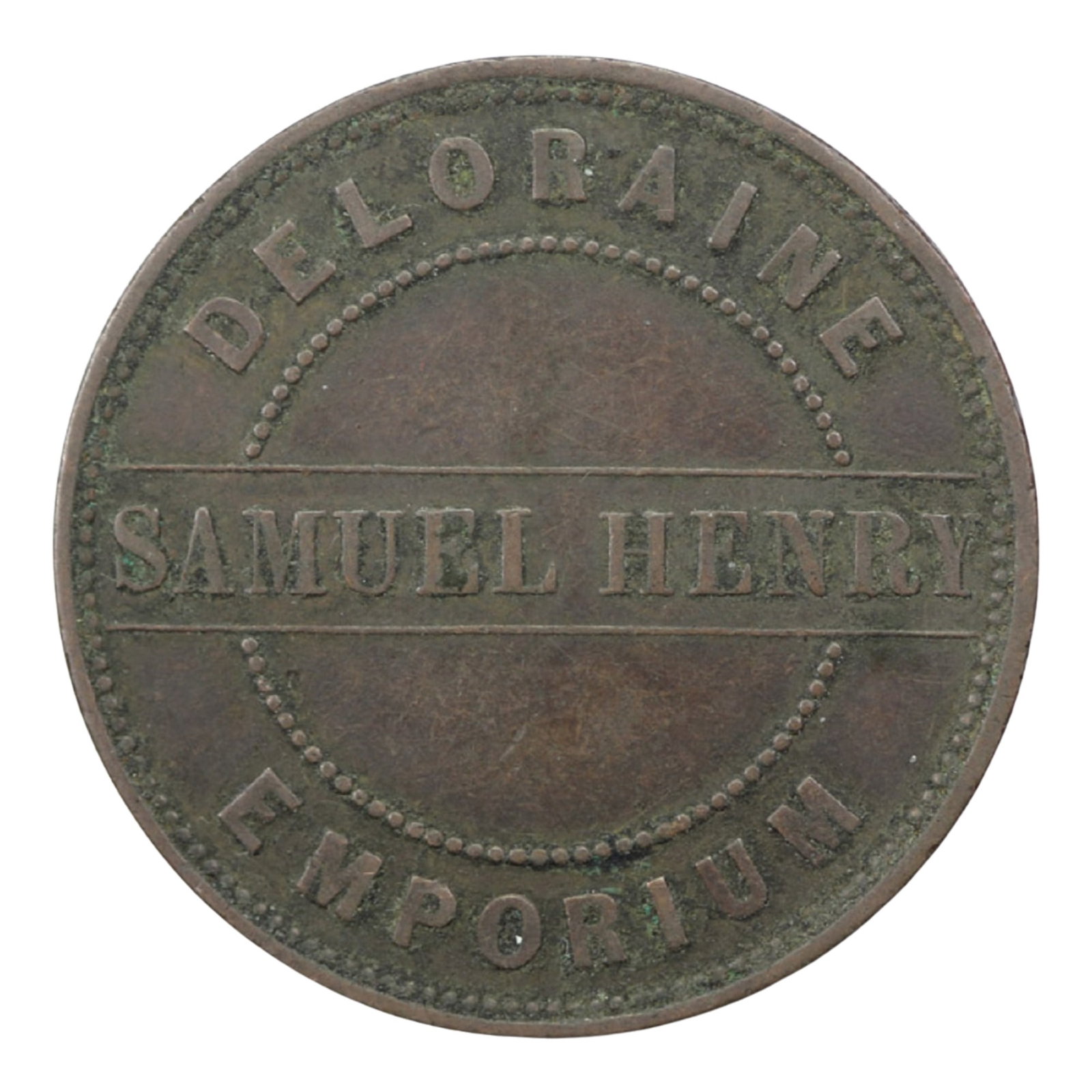 Australia 1857 'Samuel Henry' Deloraine Penny Token, about Extremely Fine: Renniks# 218. Rarity 4 Size Diameter 34mm Condition Edge nicks Medium Coins, Monies & Stamps Exhibited Coins, Australia & New Zealand
