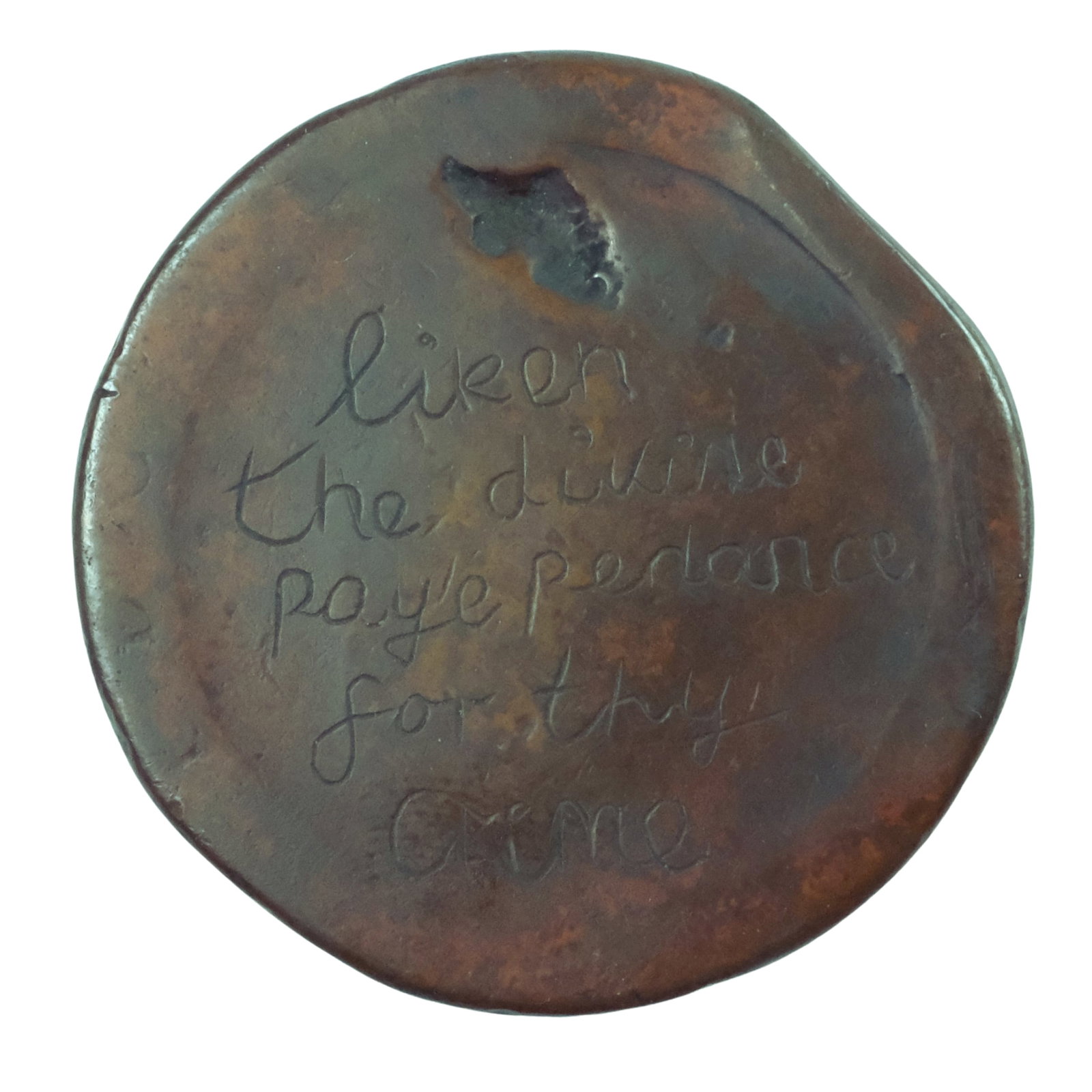 Australia circa 1826 Convict Love Token - William Jerram (Age 19) on lightly engraved 1797 1d - 2
