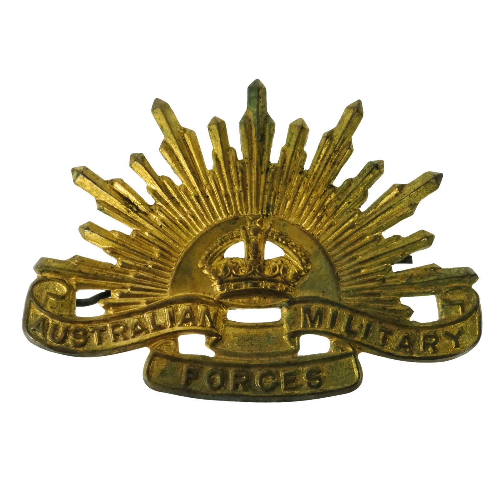 WWII Australian Military Forces 'Rising Sun' Hat Badge (1 of 2)
