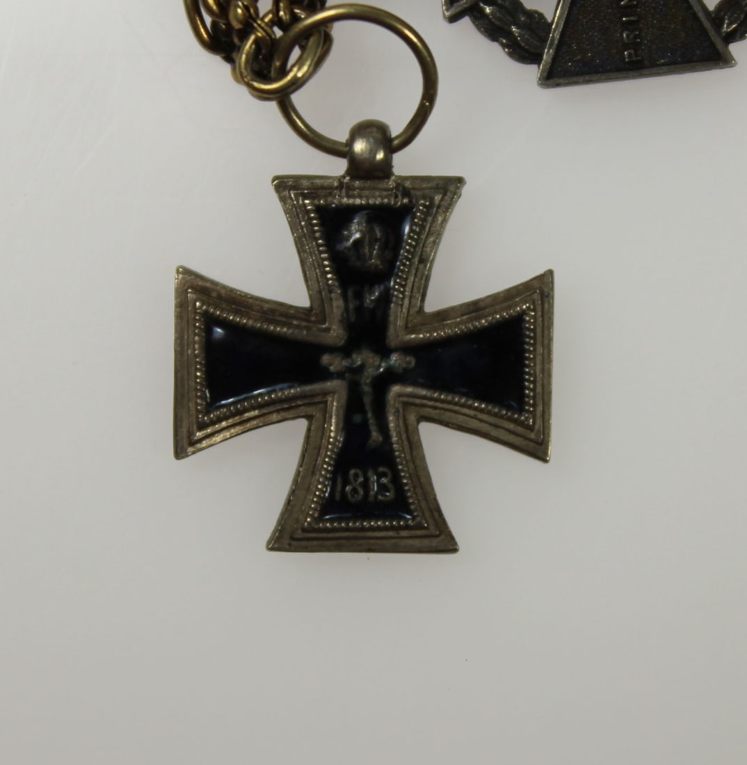 Austro - Hungarian Military Miniature Medals in Silver, Gold & Base Metal on a Gilded Silver Chain - 9
