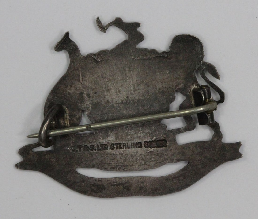 Australia RAN 1924 H.M.A.S. Adelaide 'King Neptune' Induction with Original Silver Badge - 3