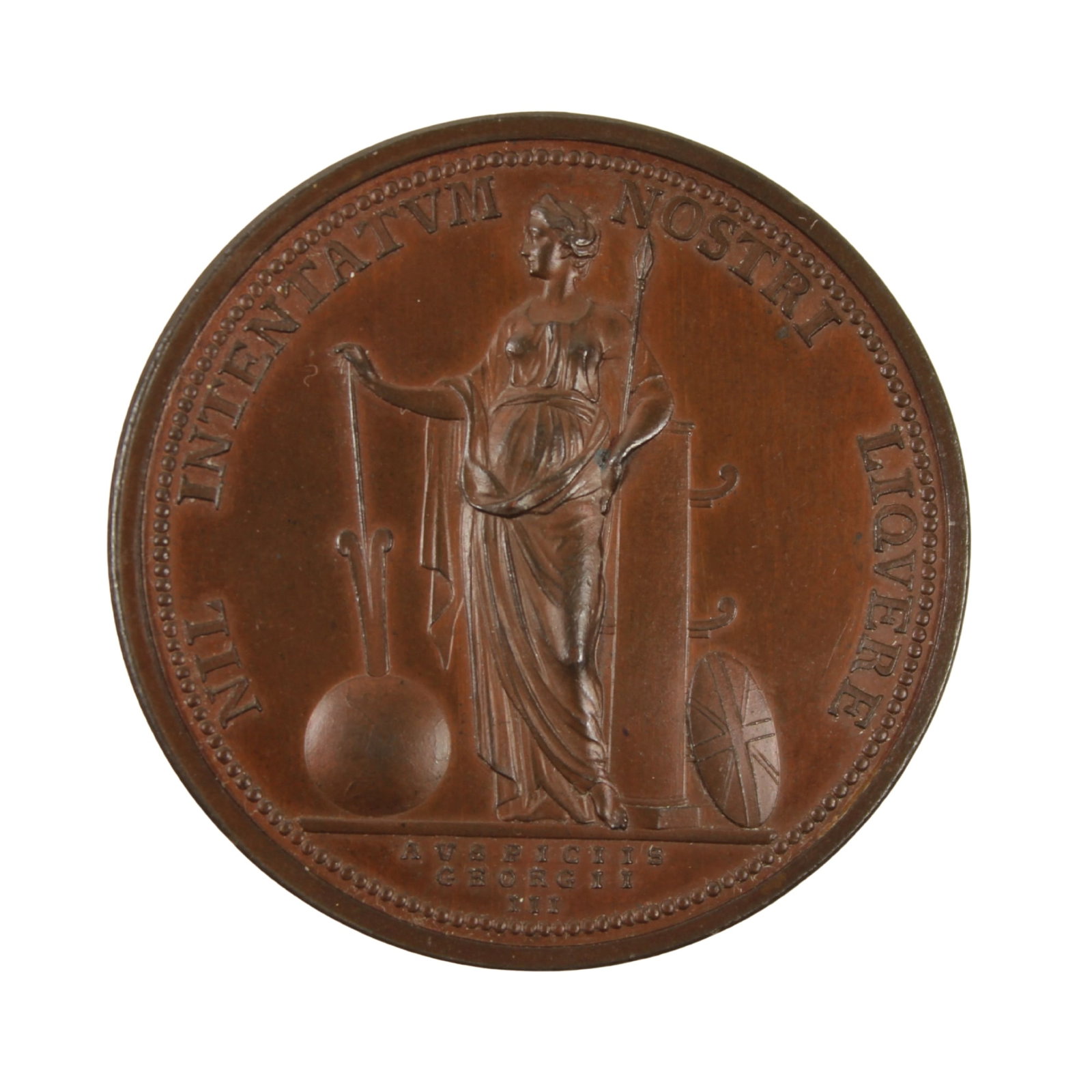 Great Britain 'Captain Cook Medal' (1794) in Bronze, near FDC - 2