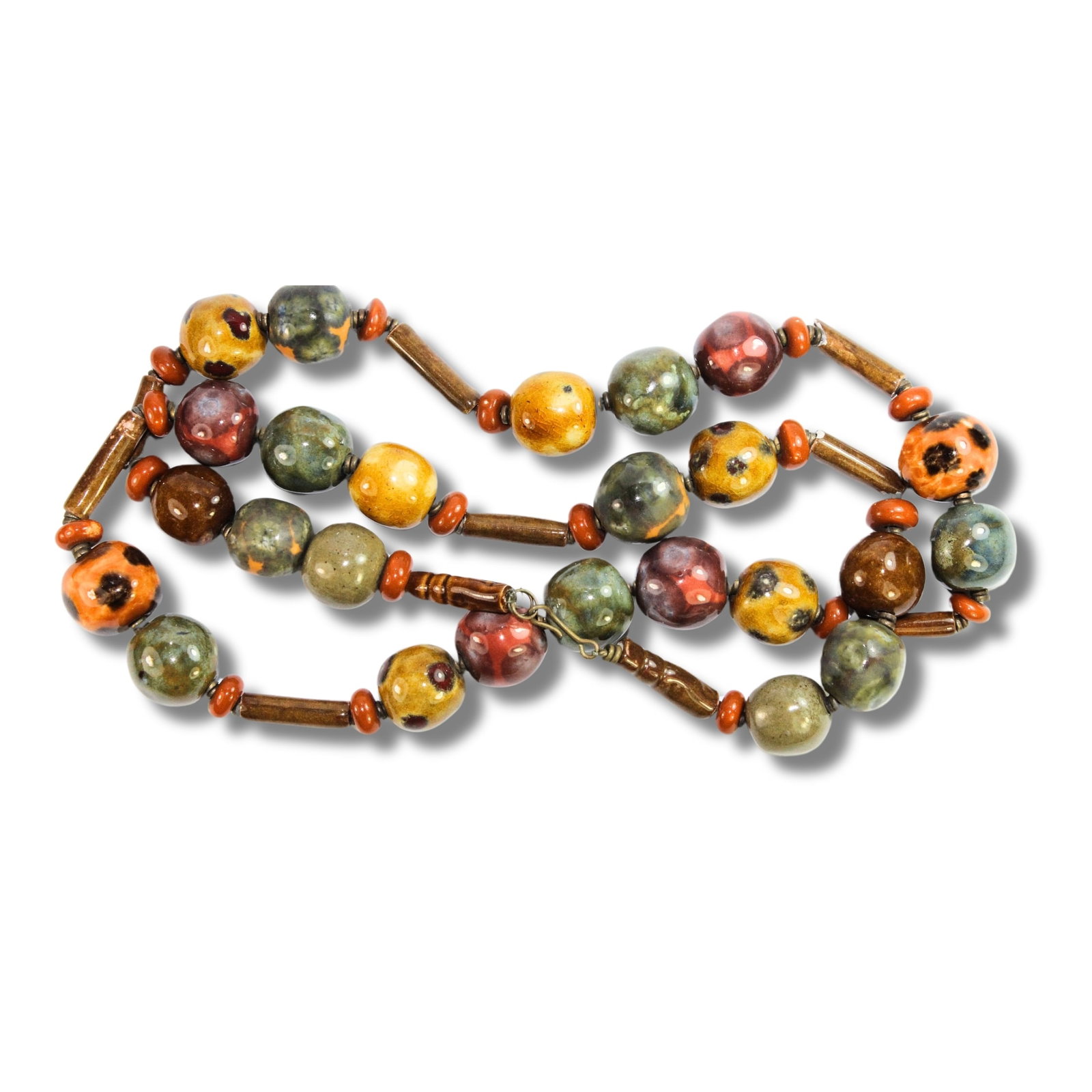 Ceramic Bead Necklace: Stylish Size Open Length 78cms Medium Jewelry Exhibited Strands & Strings, General