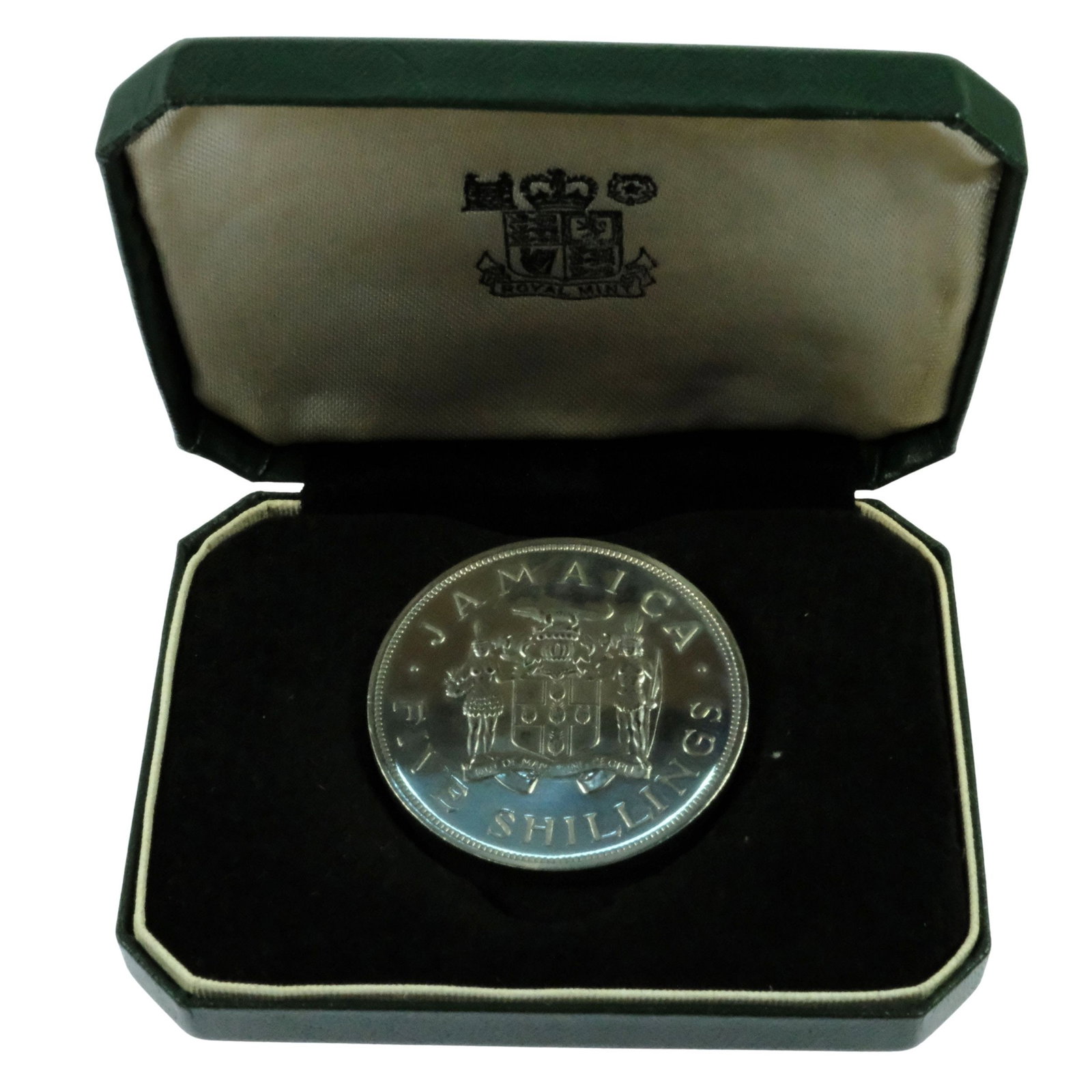 Jamaica 1966 Commonwealth Games Proof Five Shillings, FDC Cased: QEII Medium Coins, Monies & Stamps Exhibited Coins, Europe