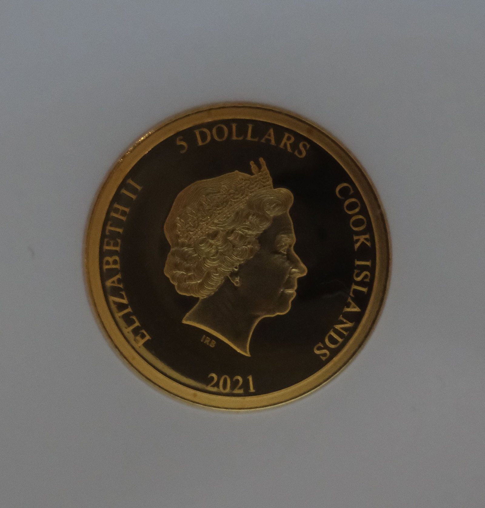 Cook Islands 2021 'Louisiana Brown Pelican' Gold (999) $5, NGC PF70 Ultra Cameo - 3