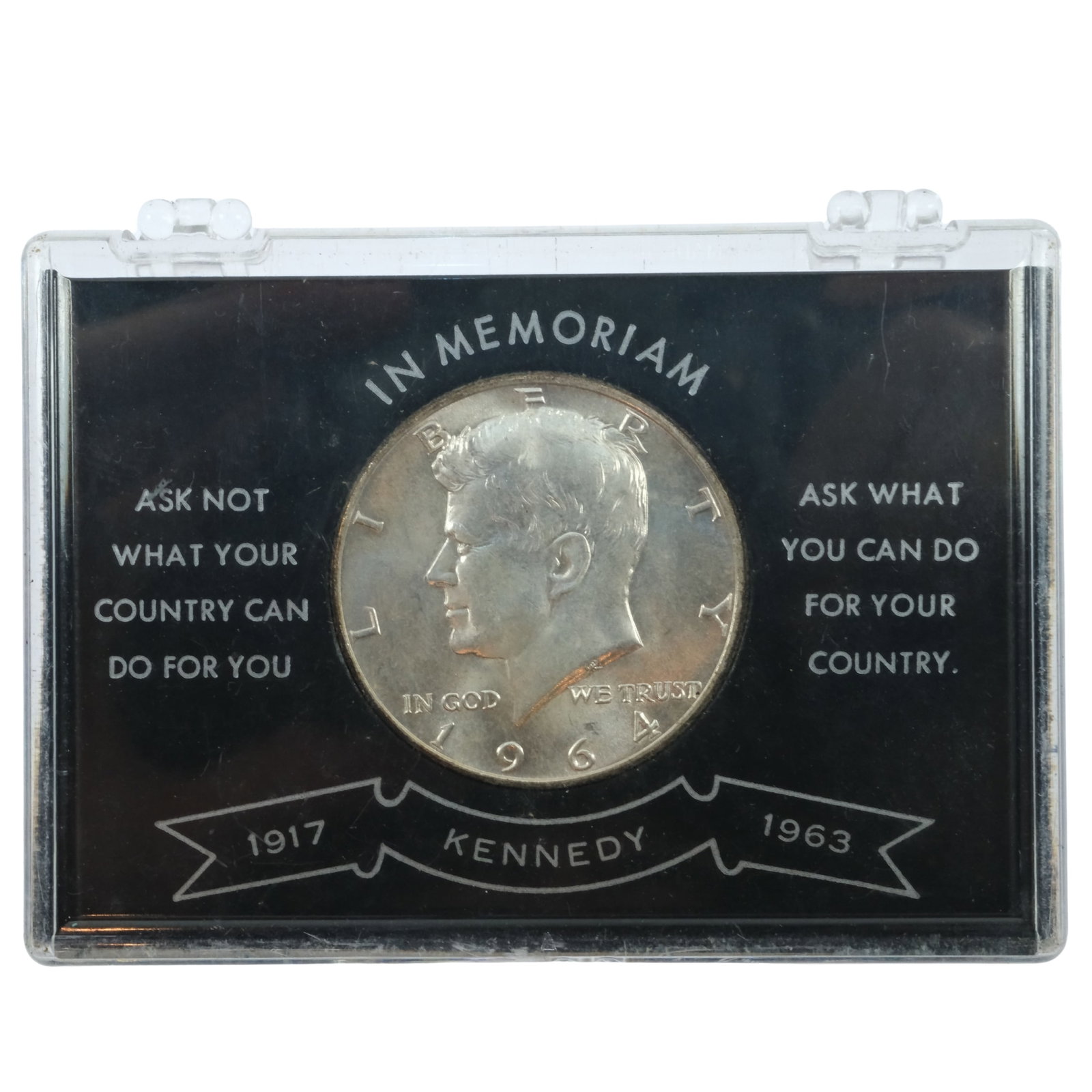 U.S.A. 1964 Kennedy Silver (900) 50c, Uncirculated: . Size ASW 0.3617 Troy oz Medium Coins, Monies & Stamps Exhibited Coins, UK