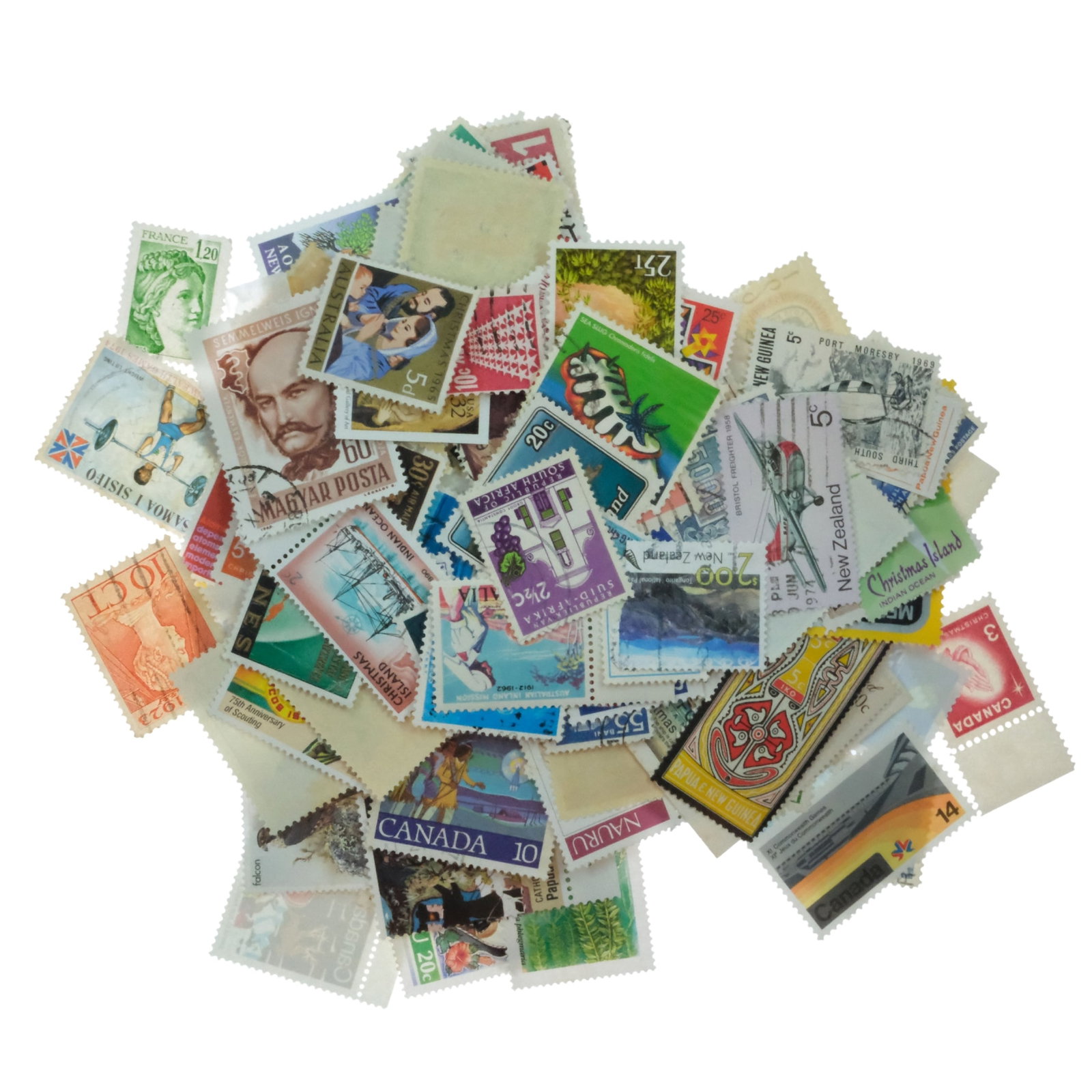 World Stamps post 1950, Bulk Lot (250+): 250 + stamps both Mint and Used condition Medium Coins, Monies & Stamps