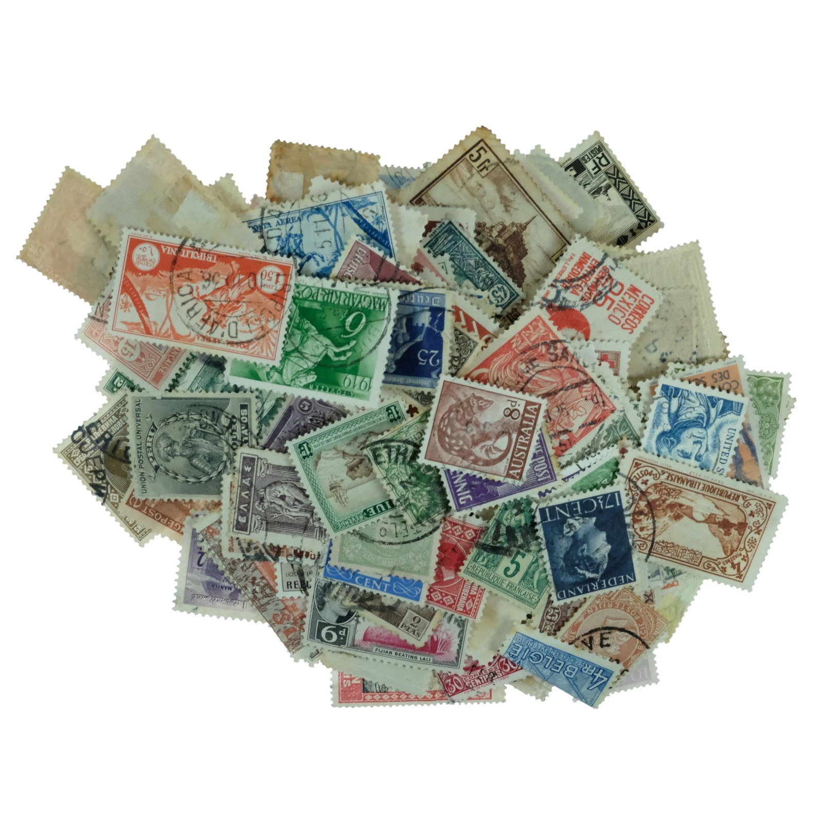 World Stamps circa Pre -1950, Bulk Lot, Mint & Used (250+): 250 + stamps both Mint and Used condition Medium Coins, Monies & Stamps