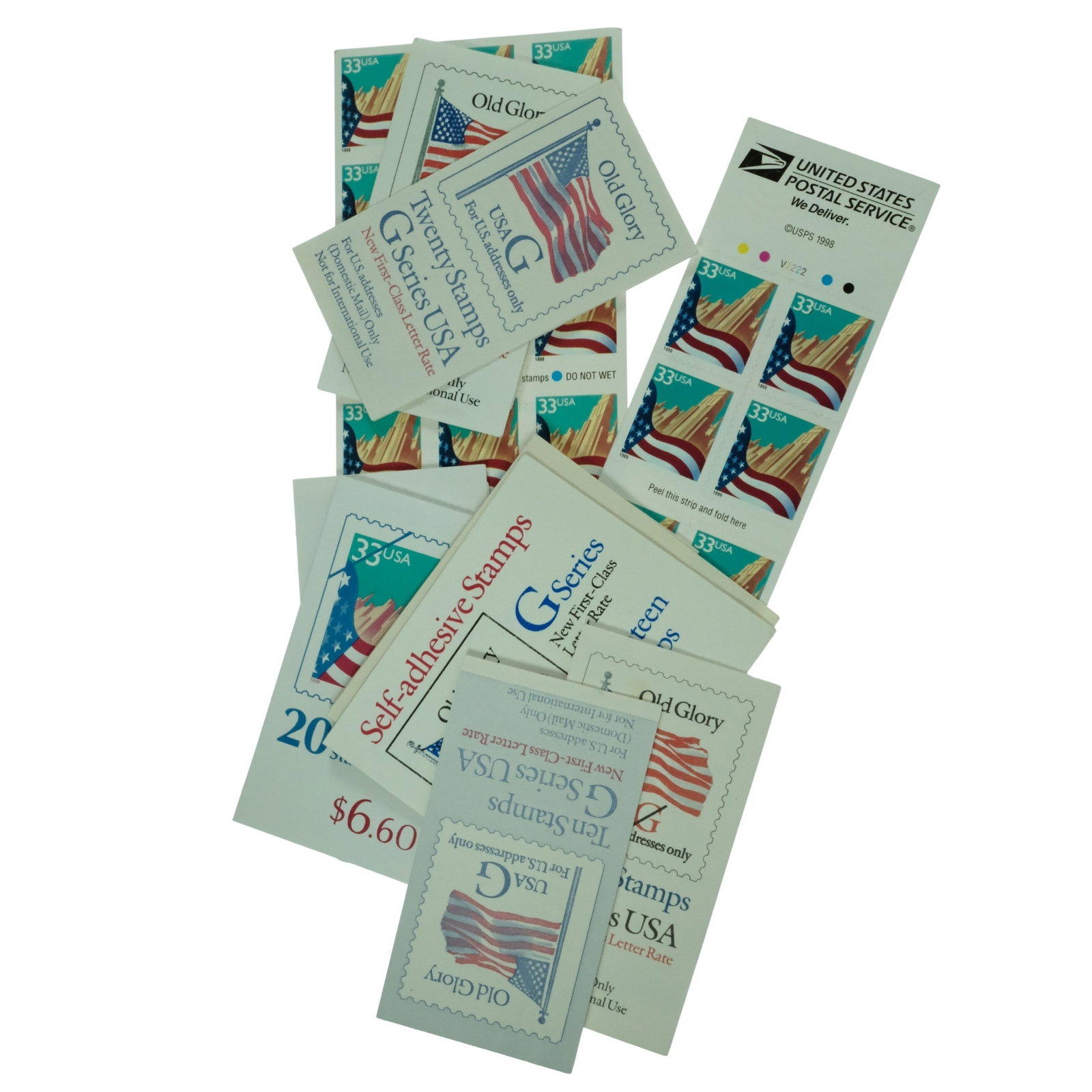 USA Stamp Booklets ( Old Glory 'G' series x 7, City Flag x 4) (11 items),Mint (1 of 1)