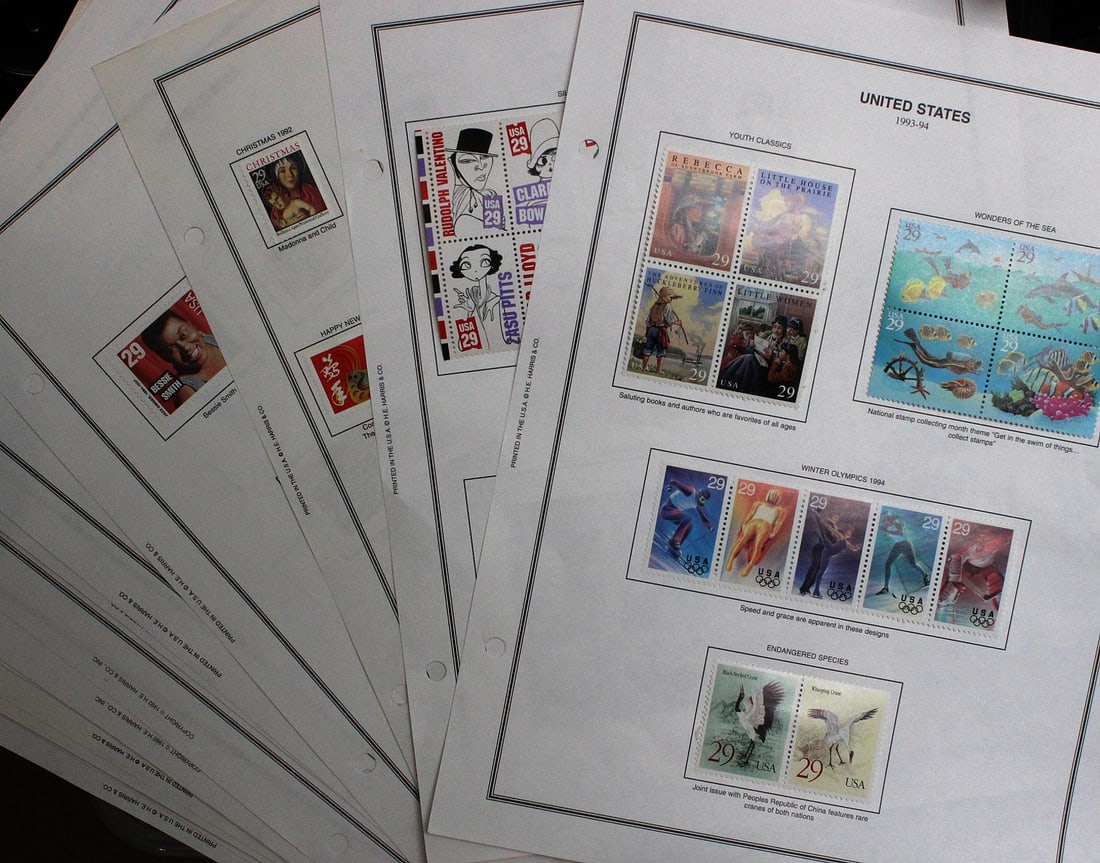 U.S.A. Selection of Stamps issued between 1991 - 1994, Mint Condition (435 stamps) - 2