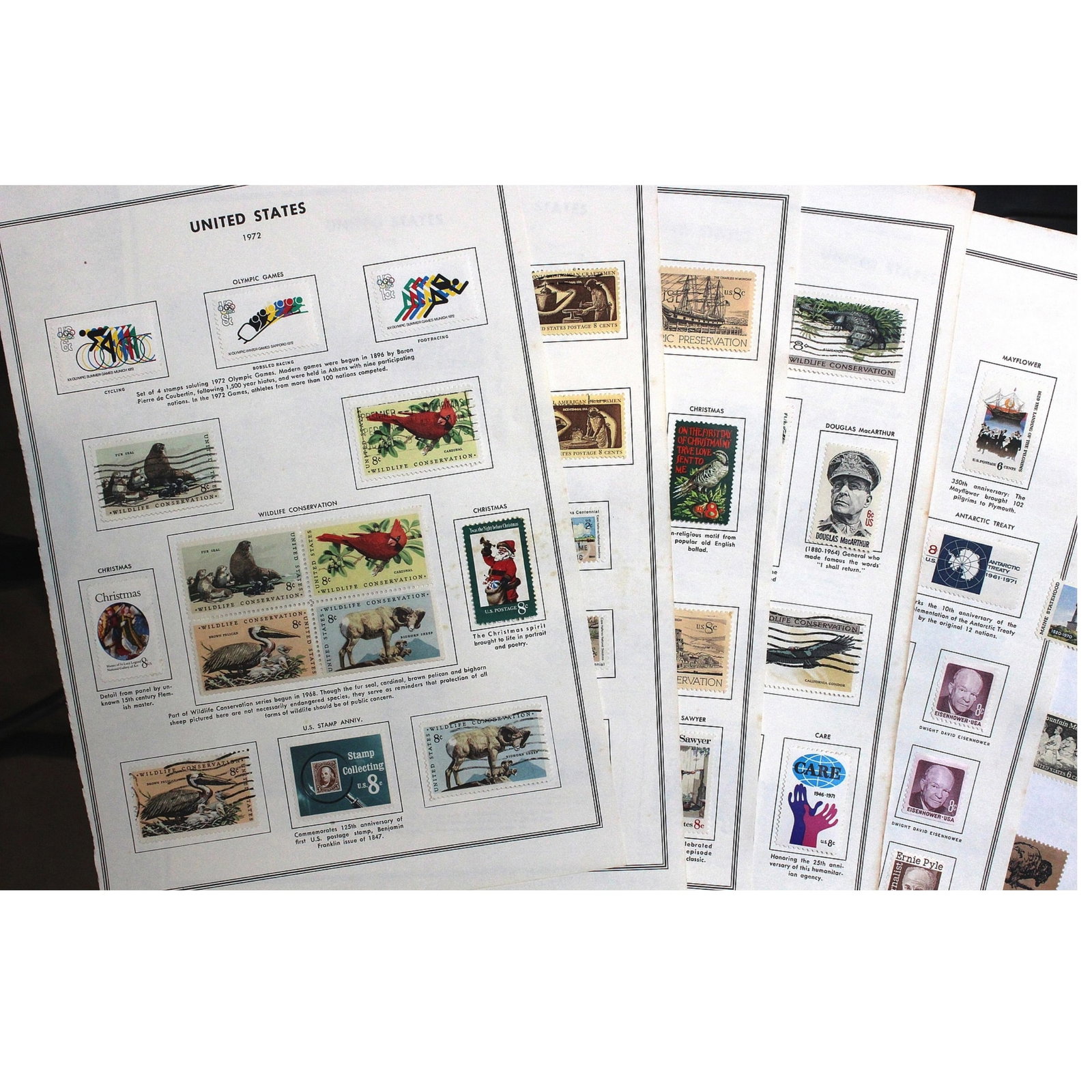U.S.A. Selection of Stamps issued between 1970 - 1974, (214 stamps) (1 of 1)