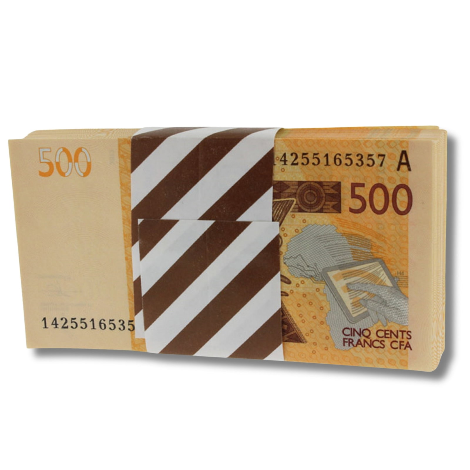 West African States 2012 500 Francs Bundle, Uncirculated (100 notes): Hard to find Condition O(riginal) P(aper) Q(uality) Medium Coins, Monies & Stamps