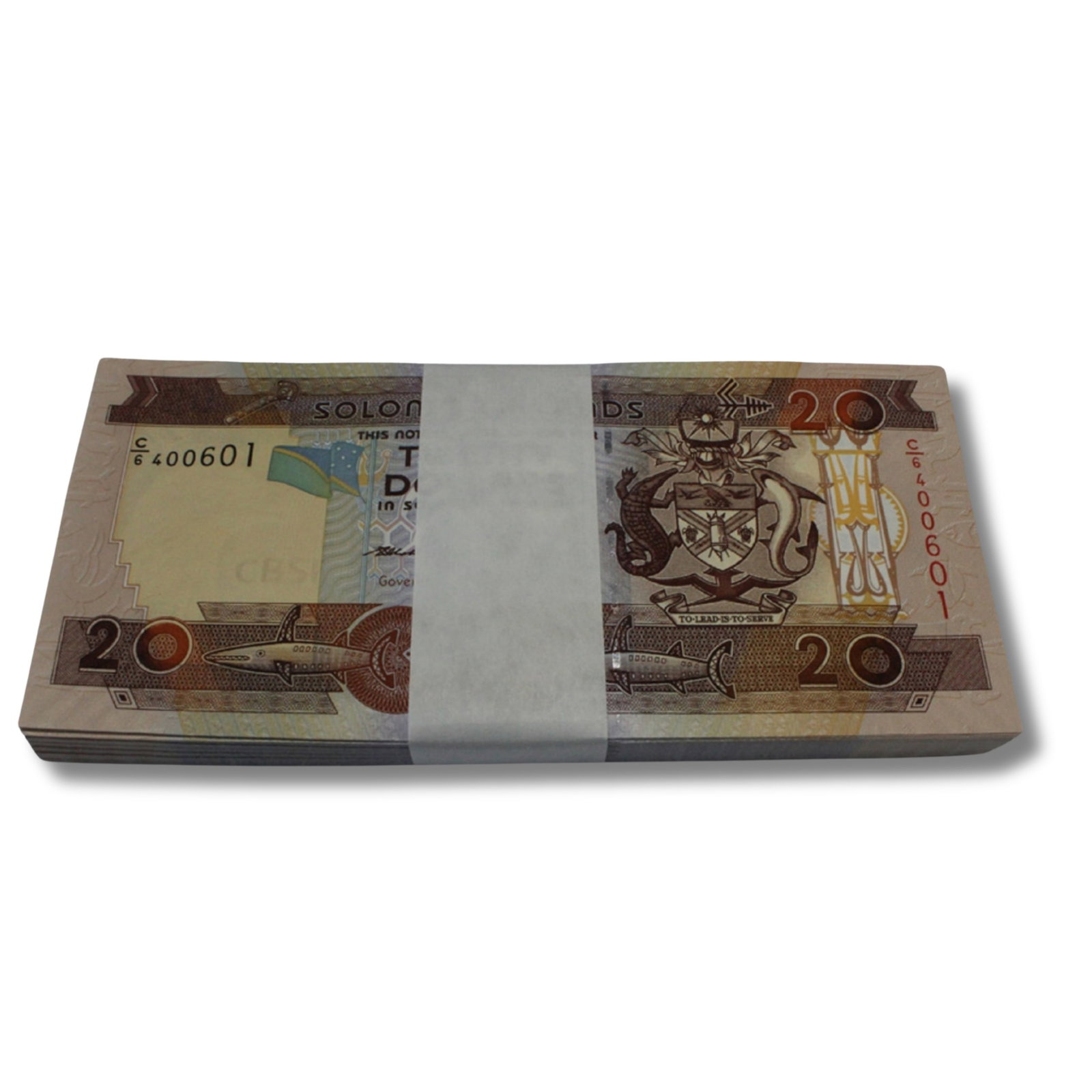 Solomon Islands (2011) Twenty Dollar Bundle, Uncirculated (Consecutive bundle of 100 notes): Like Pick# 28 Condition O(riginal) P(aper) Q(uality) Medium Coins, Monies & Stamps Exhibited Paper Money, World