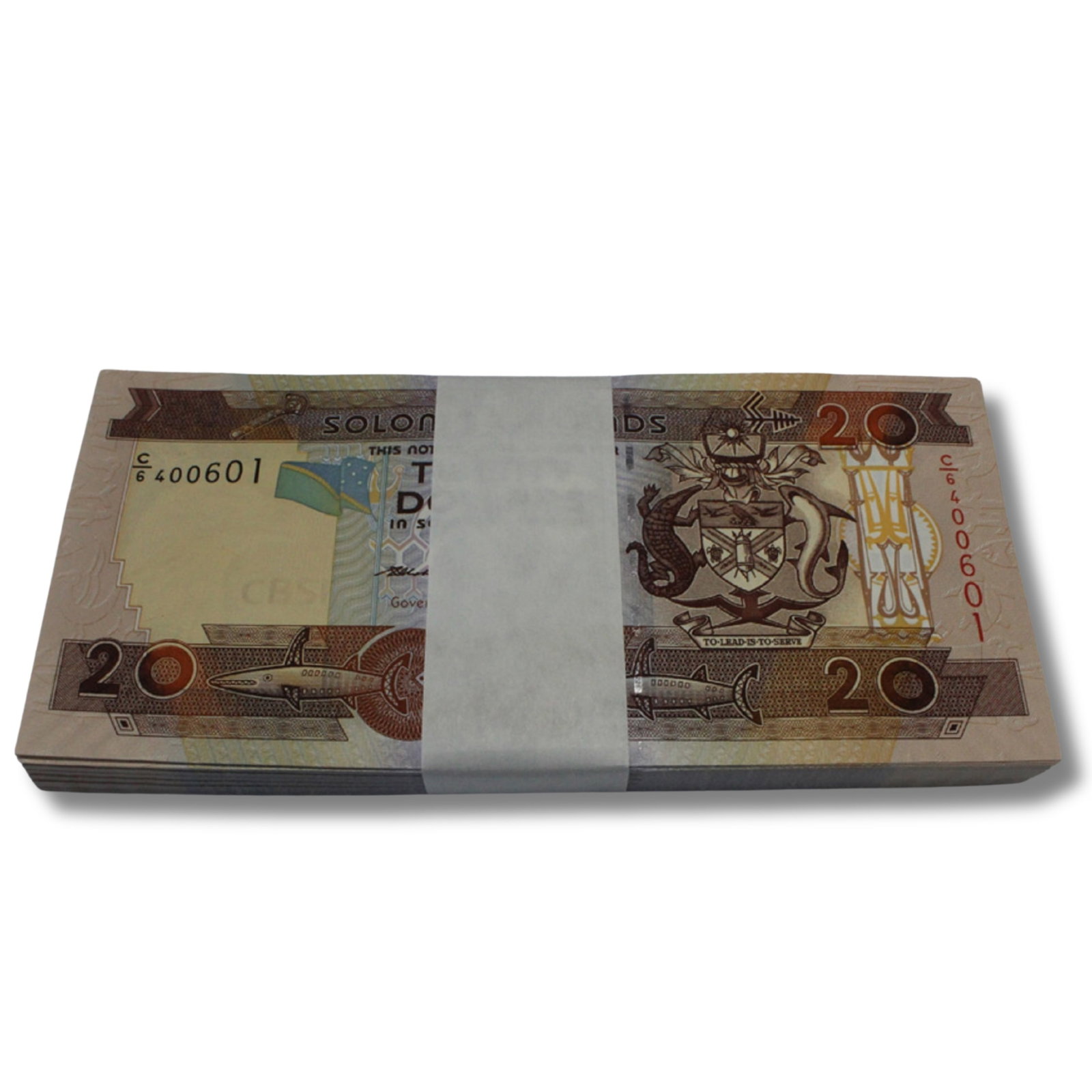 Solomon Islands (2011) Twenty Dollar Bundle, Uncirculated (Consecutive bundle of 100 notes) - 2