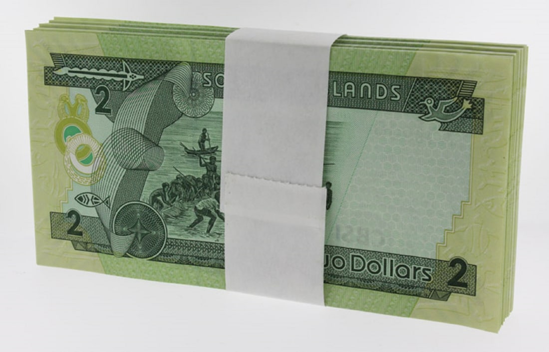 Solomon Islands (2006) Two Dollar Bundle, Uncirculated (100 notes) - 2