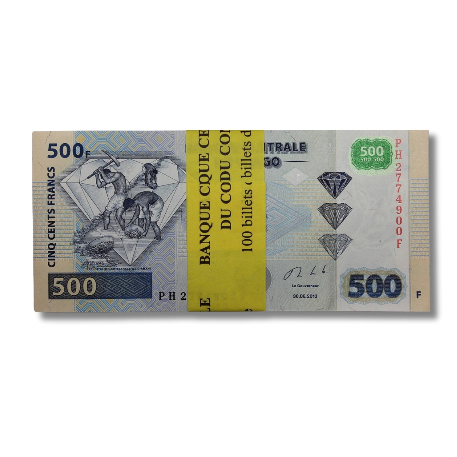 Congo 500 Franc (2013), Uncirculated (Bundle of 100): Hard to source Condition O(riginal) P(aper) Q(uality) Medium Coins, Monies & Stamps