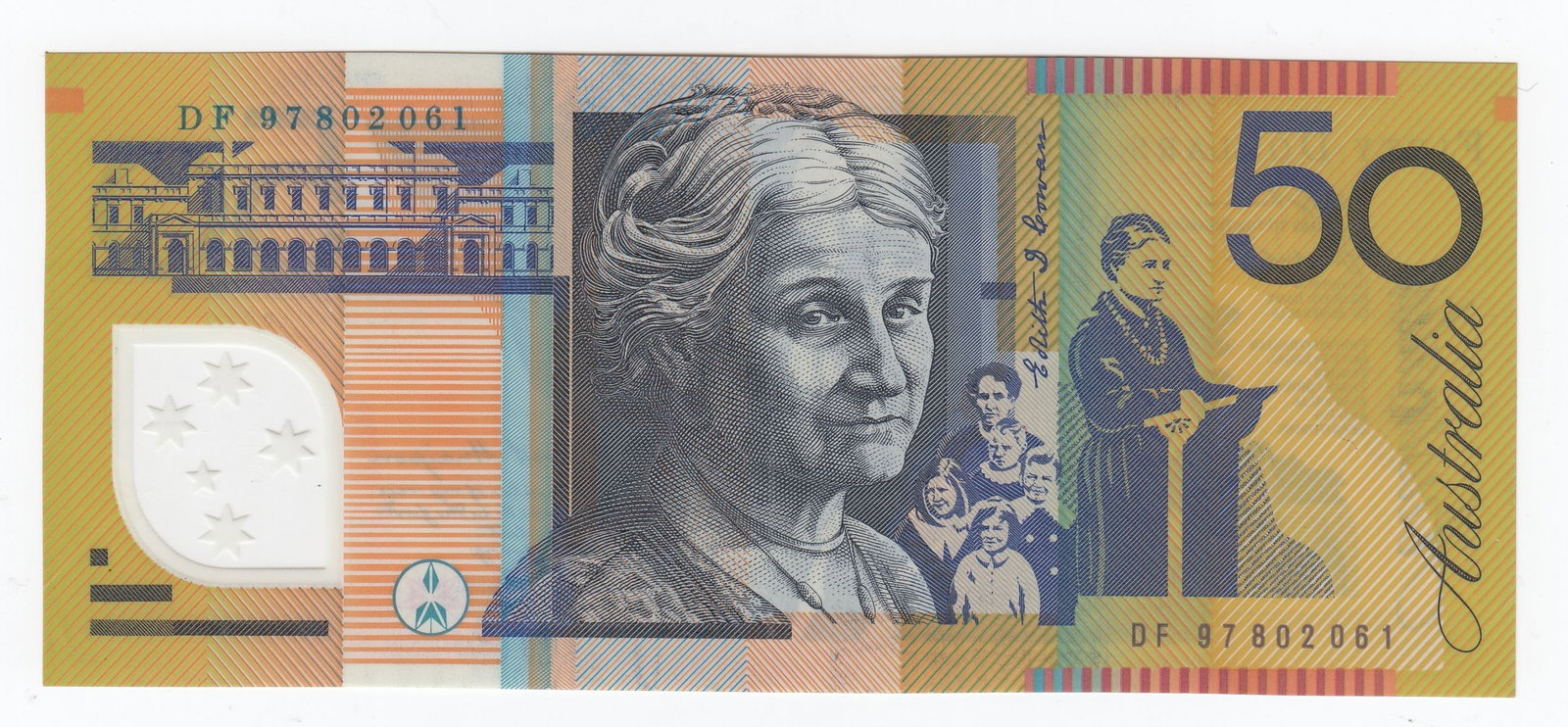 Australia 'Macfarlane - Evans' General Prefix $50 (1997), Uncirculated: Renniks# 518a : Serial: DF97 802061 Medium Coins, Monies & Stamps