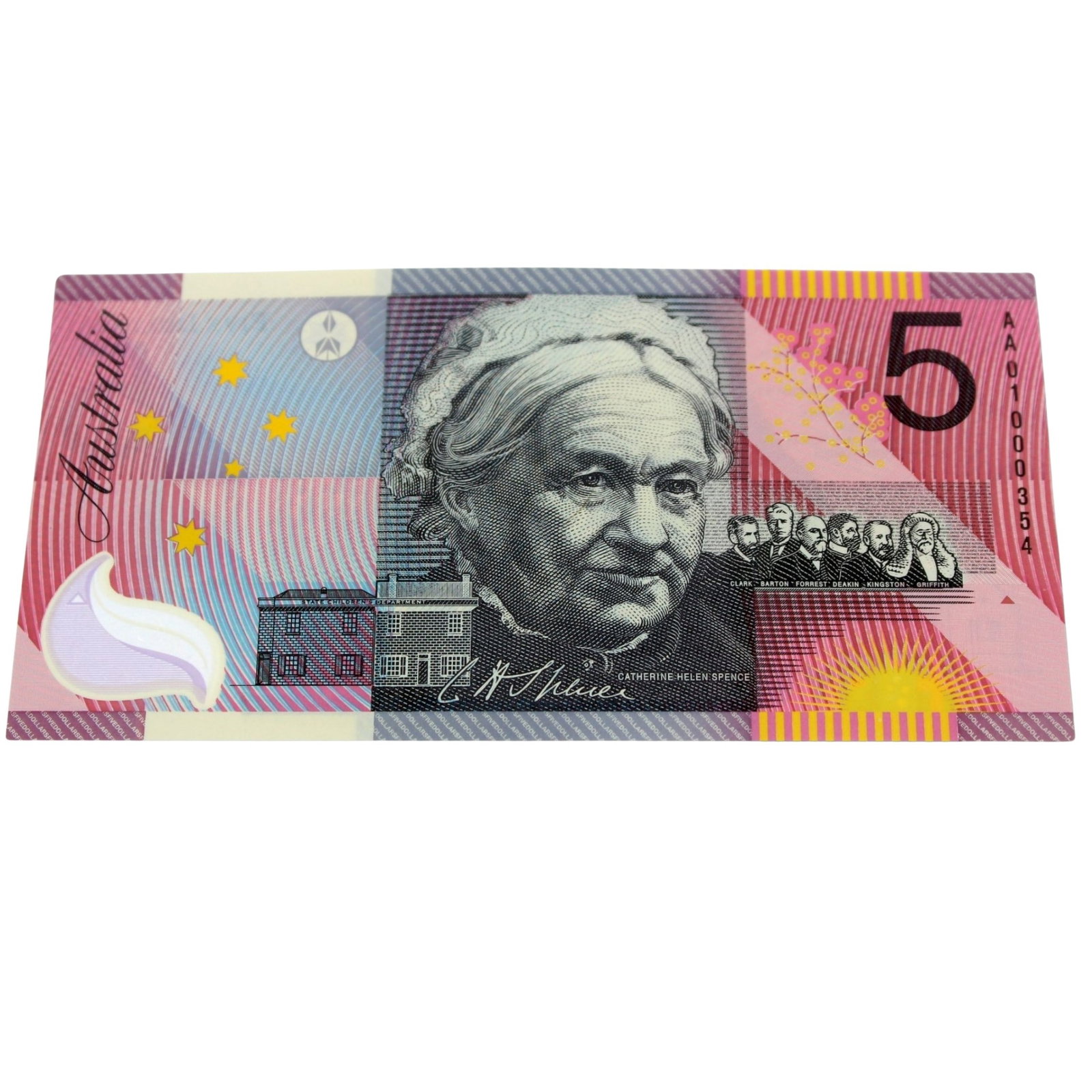 Australia 'Macfarlane - Evans' Federation 'AA09 - AA500' $5 (2001), Uncirculated: Renniks# 219 TN : Serial# AA01 000354 Medium Coins, Monies & Stamps Literature Serial Numbers AA01 000009-000500 were originally earmarked by the Reserve Bank to be sent to Institutions for their