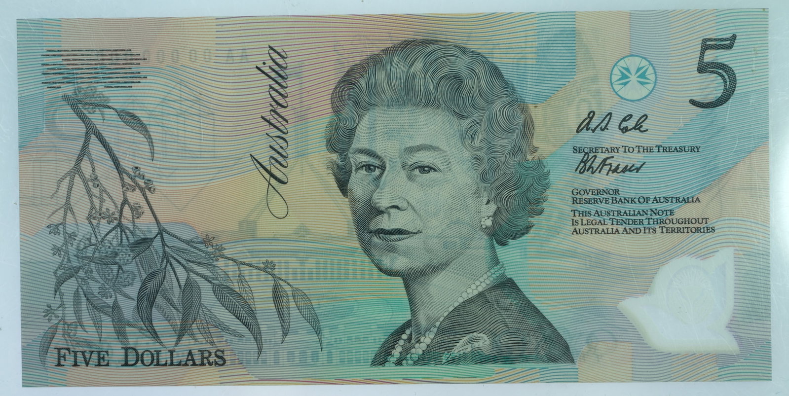 Australia AA00 000000 $5 (1992) & AA97 000000 (1997) Specimen Serial $5's, Uncirculated (2 notes) - 4