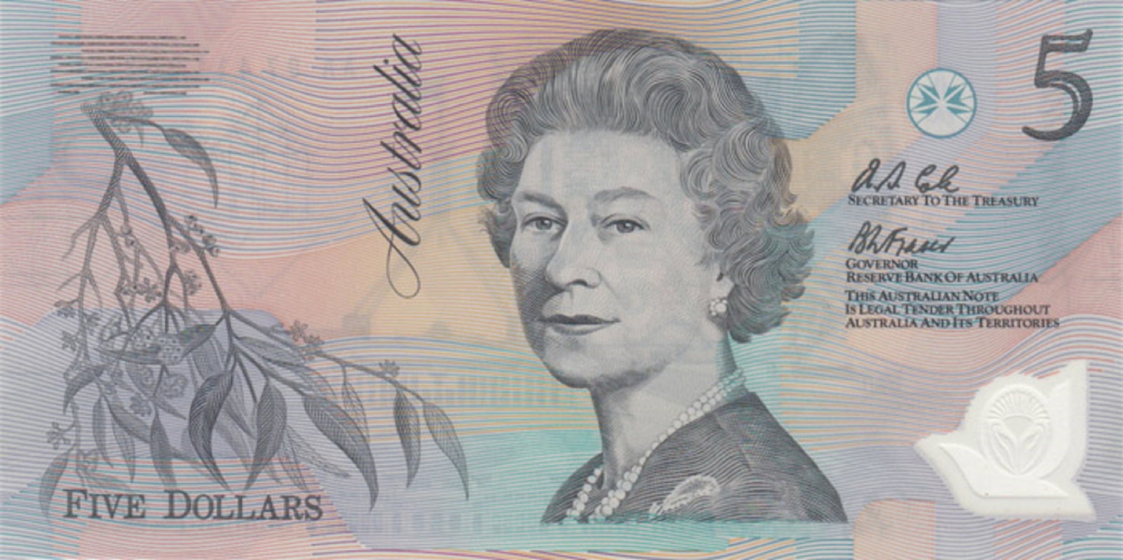 Australia 'Fraser - Cole' Pale Green Serial $5 (1992), Uncirculated (Consecutive Run of 10) - 2